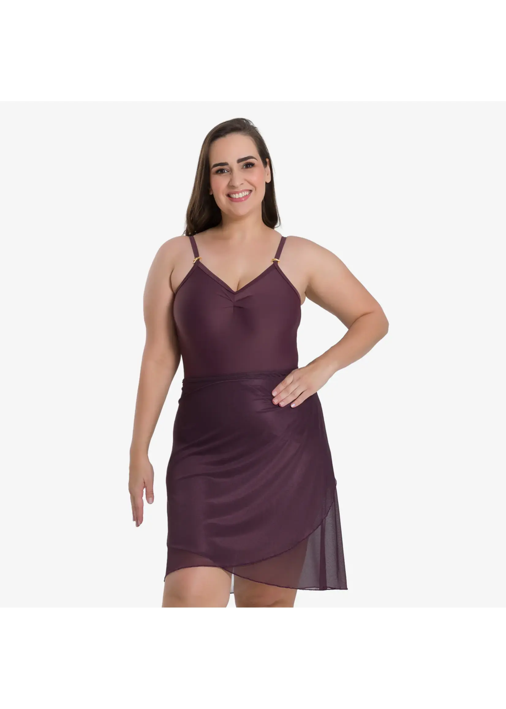 SO DANCA BY80CV CURVY PLUS MESH WRAP SKIRT