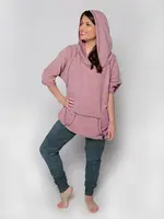 SUGAR & BRUNO D8897E EMBROIDERED KATHRYN PULL OVER HOODIE