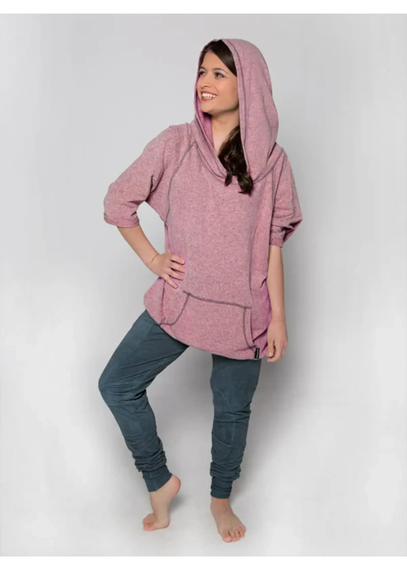 SUGAR & BRUNO D8897E EMBROIDERED KATHRYN PULL OVER HOODIE