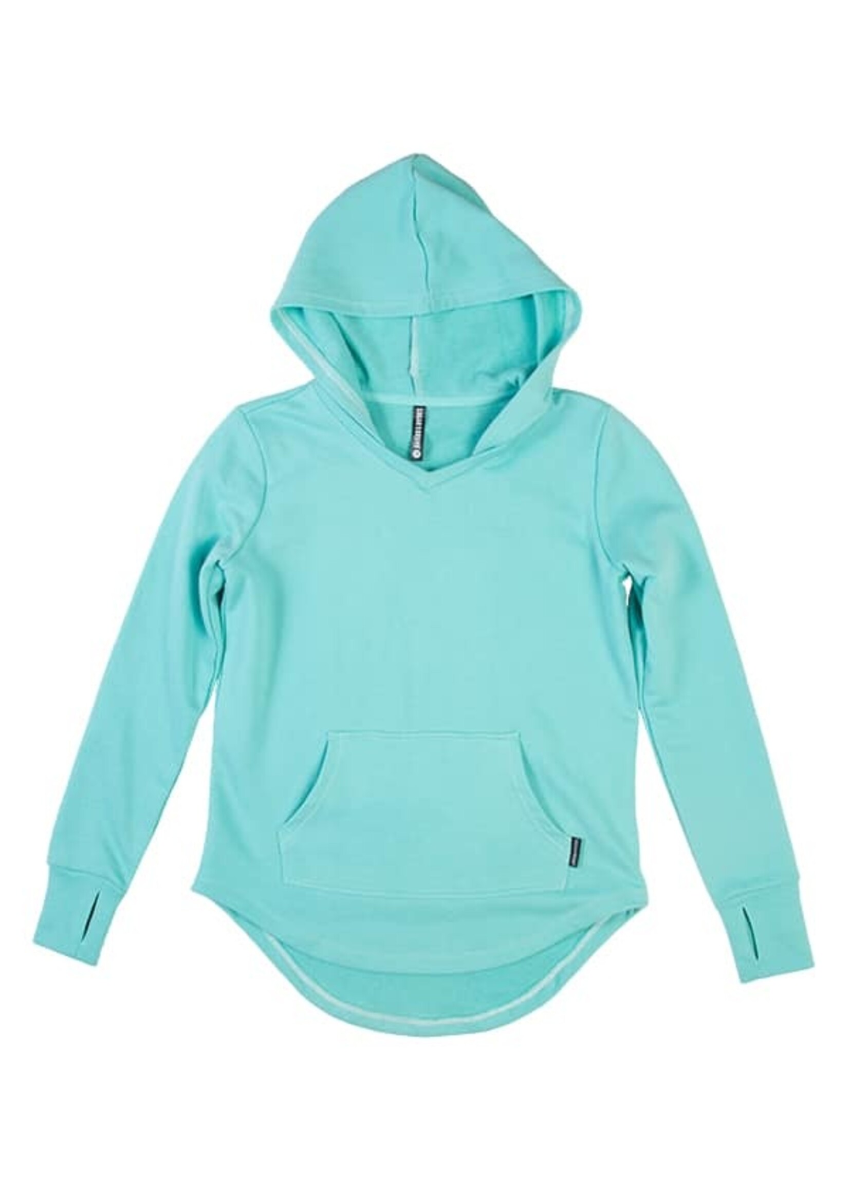 SUGAR & BRUNO D9191E EMBROIDERED FRENCH TERRY PULL OVER HOODED SWEATSHIRT
