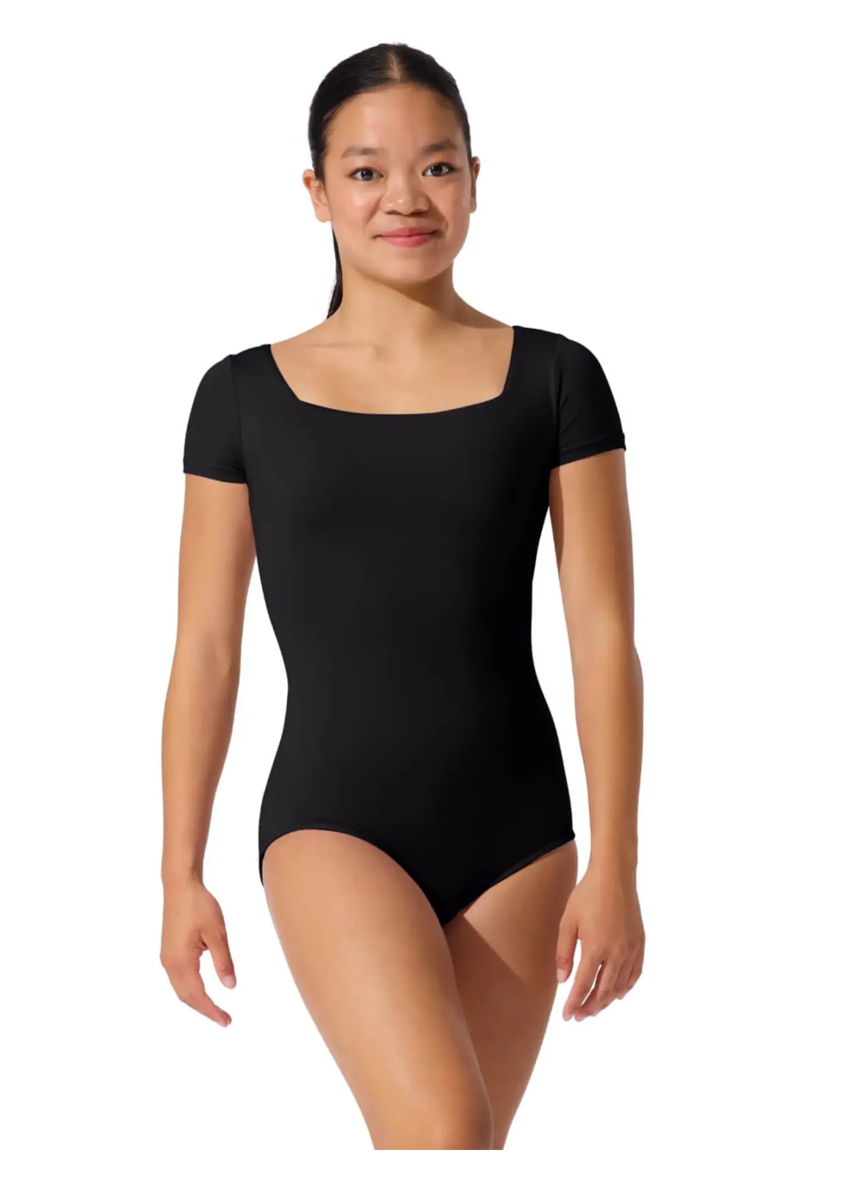 CAPEZIO & BUNHEADS ASE2028C CHILD STRIDE SQUARE NECK SHORT SLEEVE LEOTARD