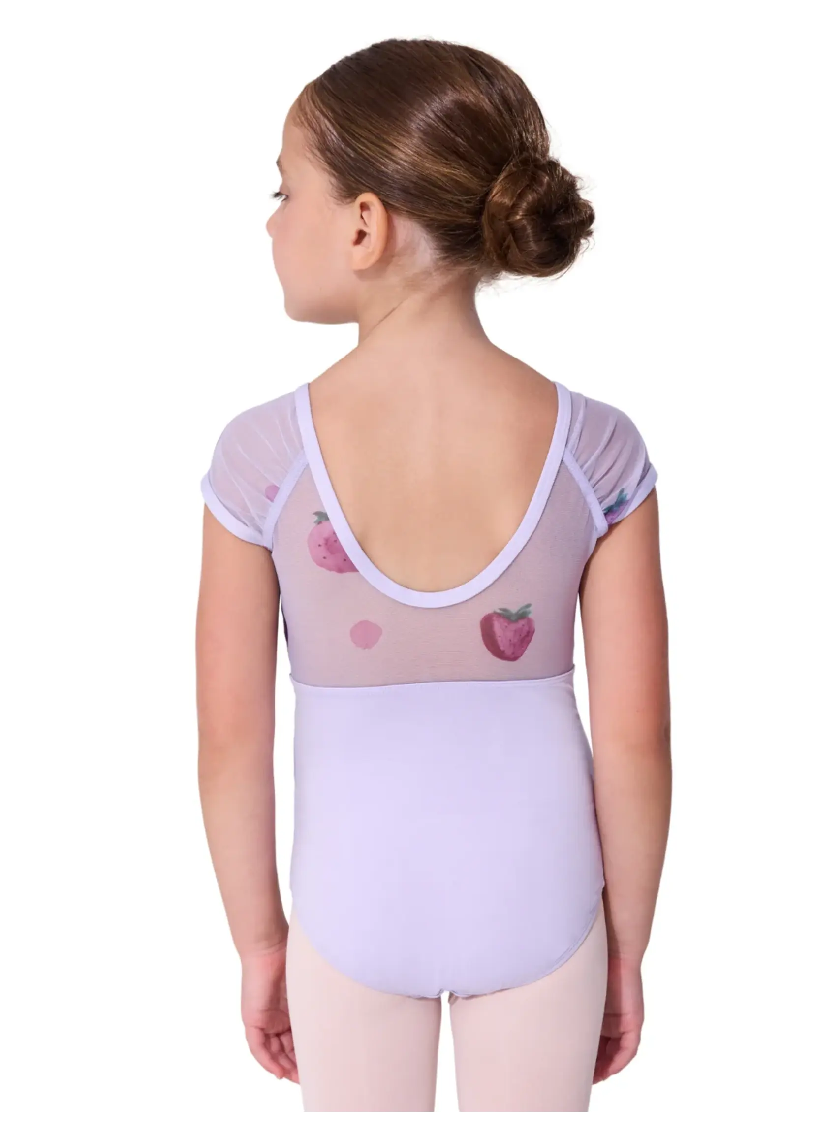 CAPEZIO & BUNHEADS AF12634C BERRY SWEET  STRAWBERRY CAP SLEEVE LEOTARD
