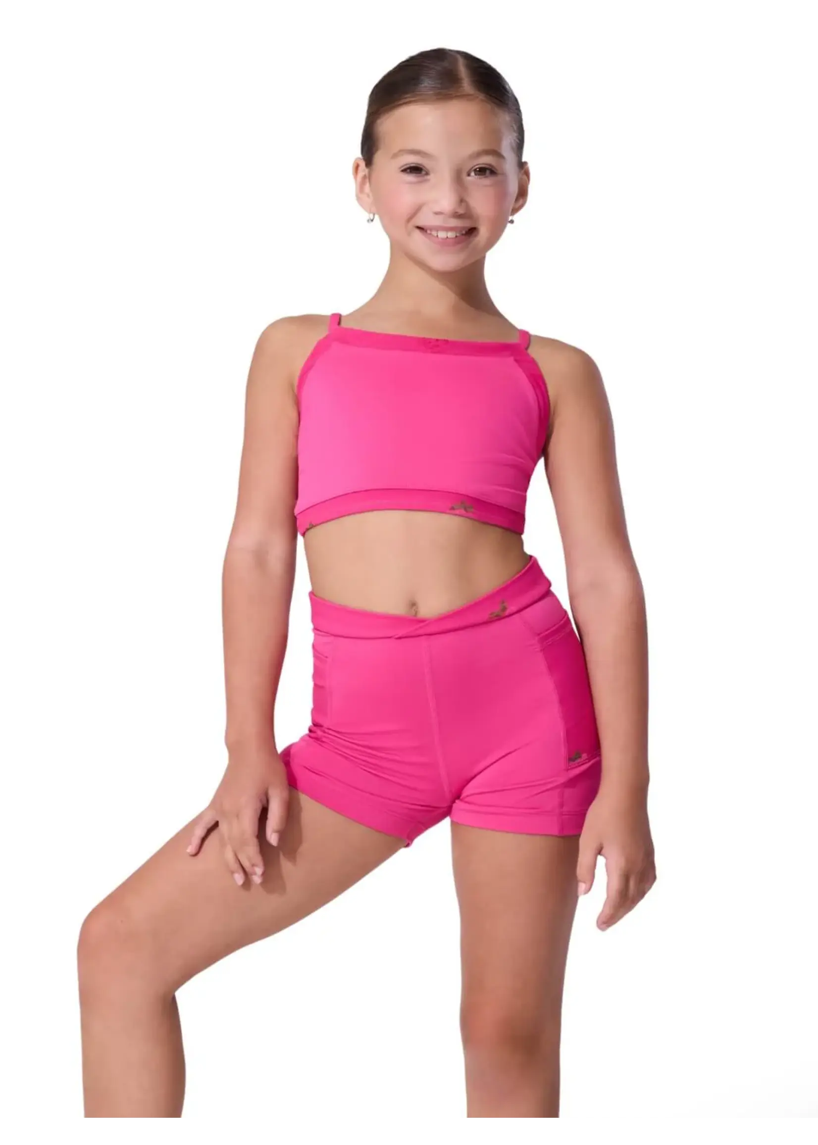 CAPEZIO & BUNHEADS AF12638C BERRY SWEET BERRY MINDFUL HIGH WAISTED SHORT