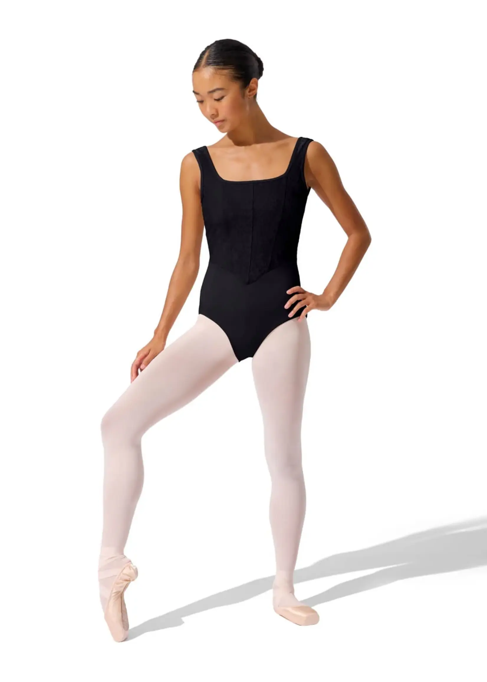 CAPEZIO & BUNHEADS AF12702W CRISTOBAL CORSET BODICE TANK LEOTARD