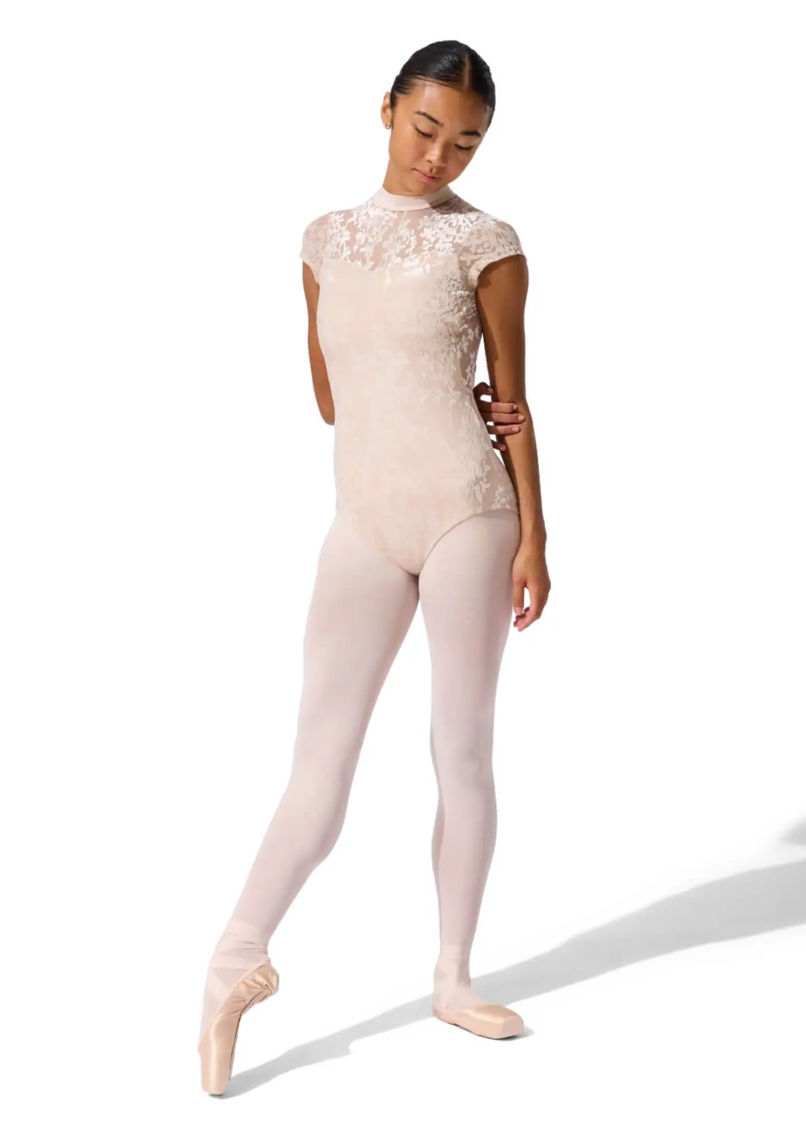 CAPEZIO & BUNHEADS AF12703W RUDI MOCK NECKLINE CAP SLEEVE LEOTARD