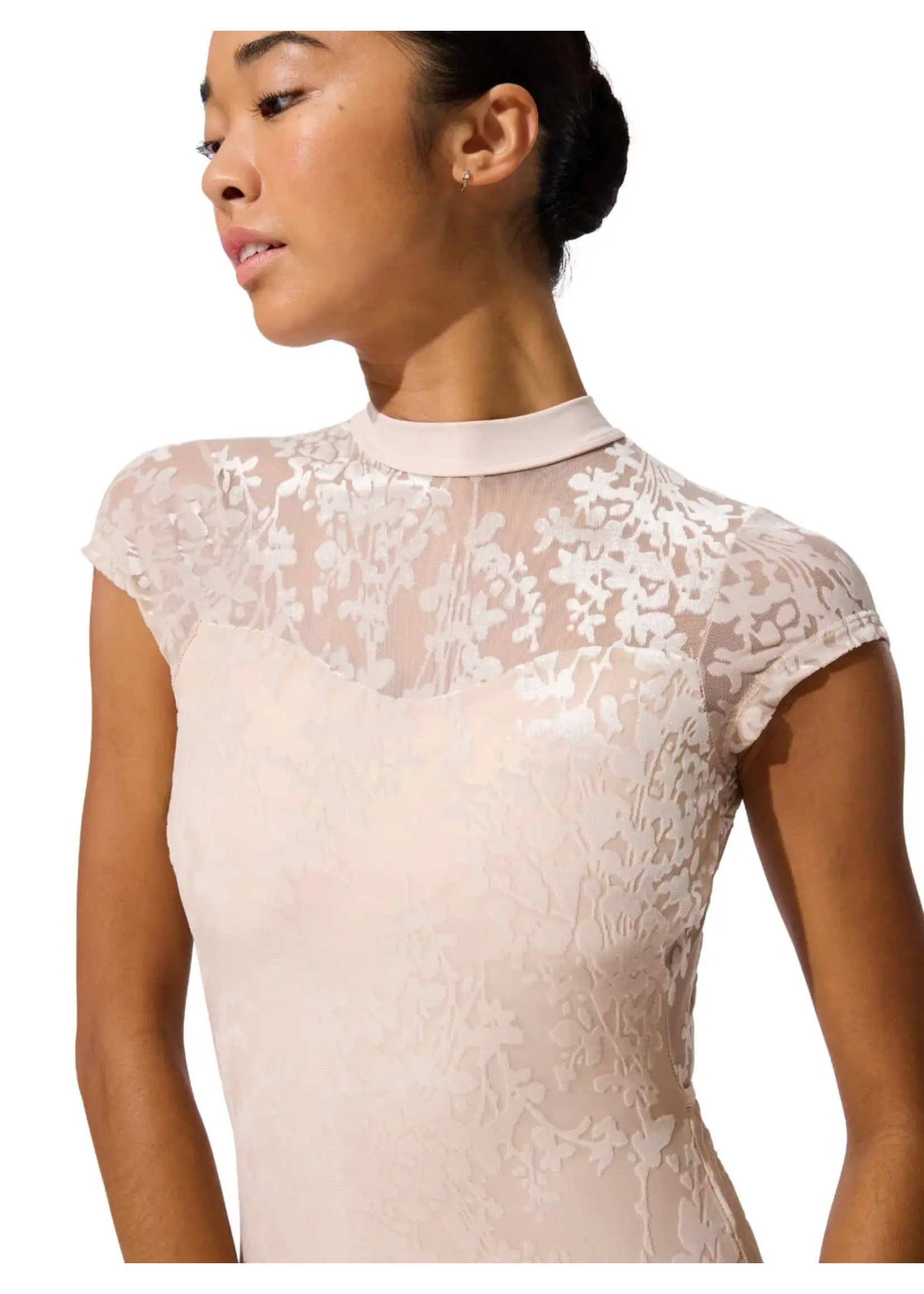 CAPEZIO & BUNHEADS AF12703W RUDI MOCK NECKLINE CAP SLEEVE LEOTARD