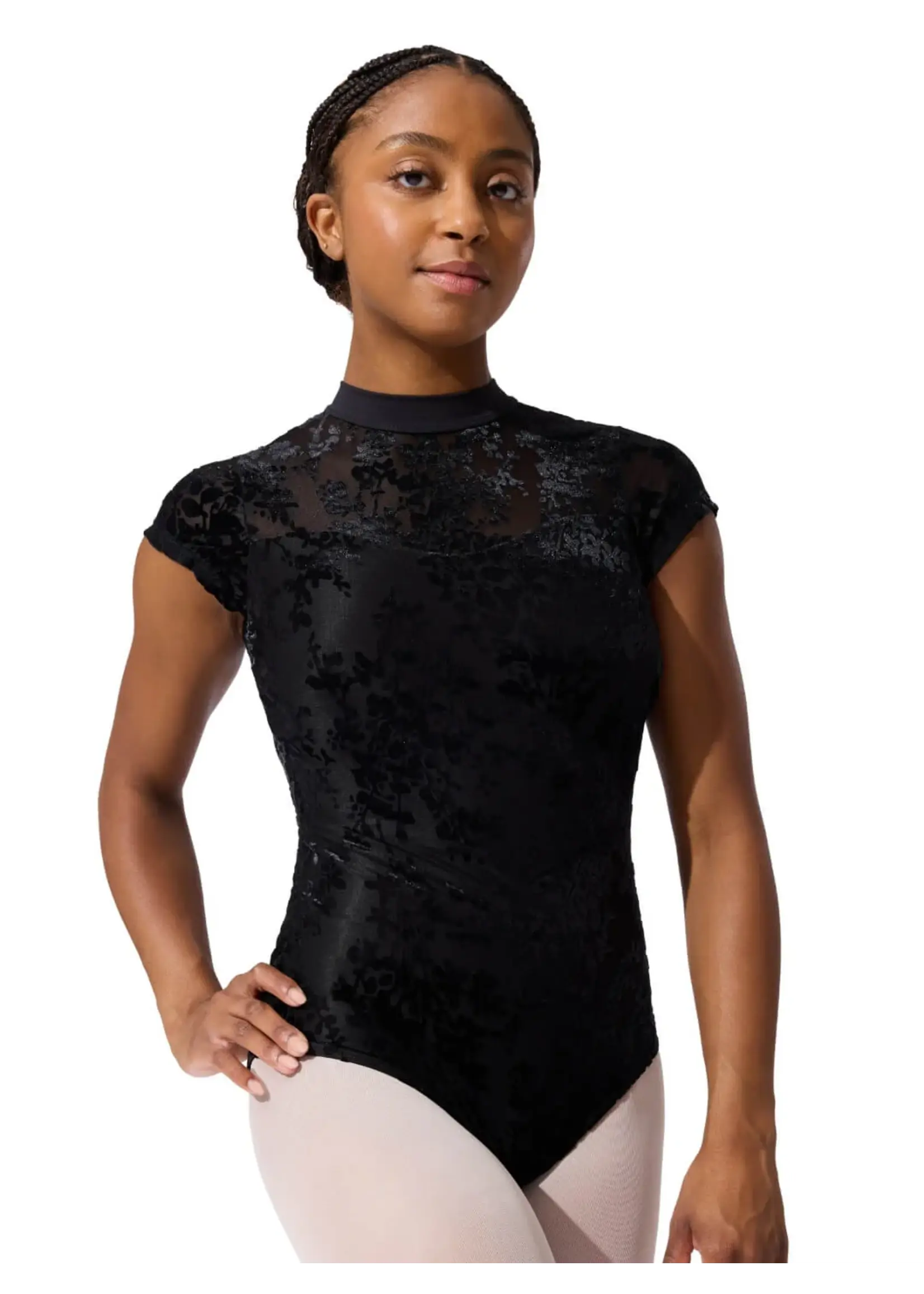 CAPEZIO & BUNHEADS AF12703W RUDI MOCK NECKLINE CAP SLEEVE LEOTARD