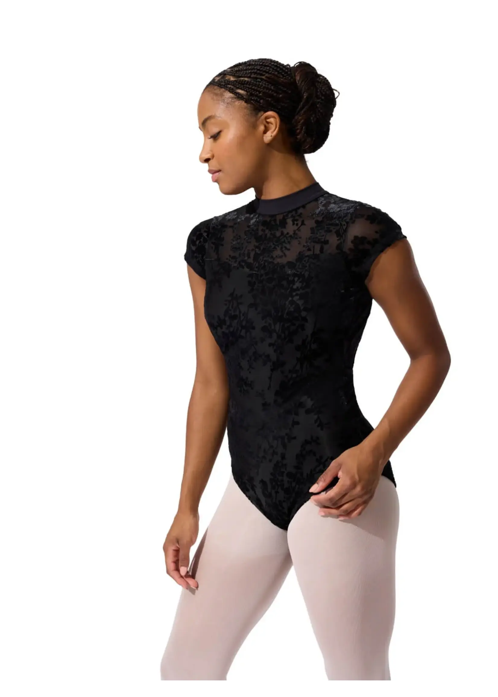 CAPEZIO & BUNHEADS AF12703W RUDI MOCK NECKLINE CAP SLEEVE LEOTARD