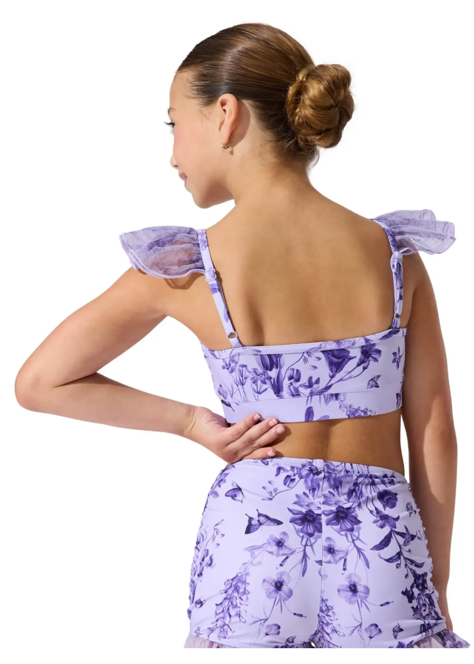 CAPEZIO & BUNHEADS AF12647C FAIRY TOILE FLUTTER CAMISOLE BRA TOP