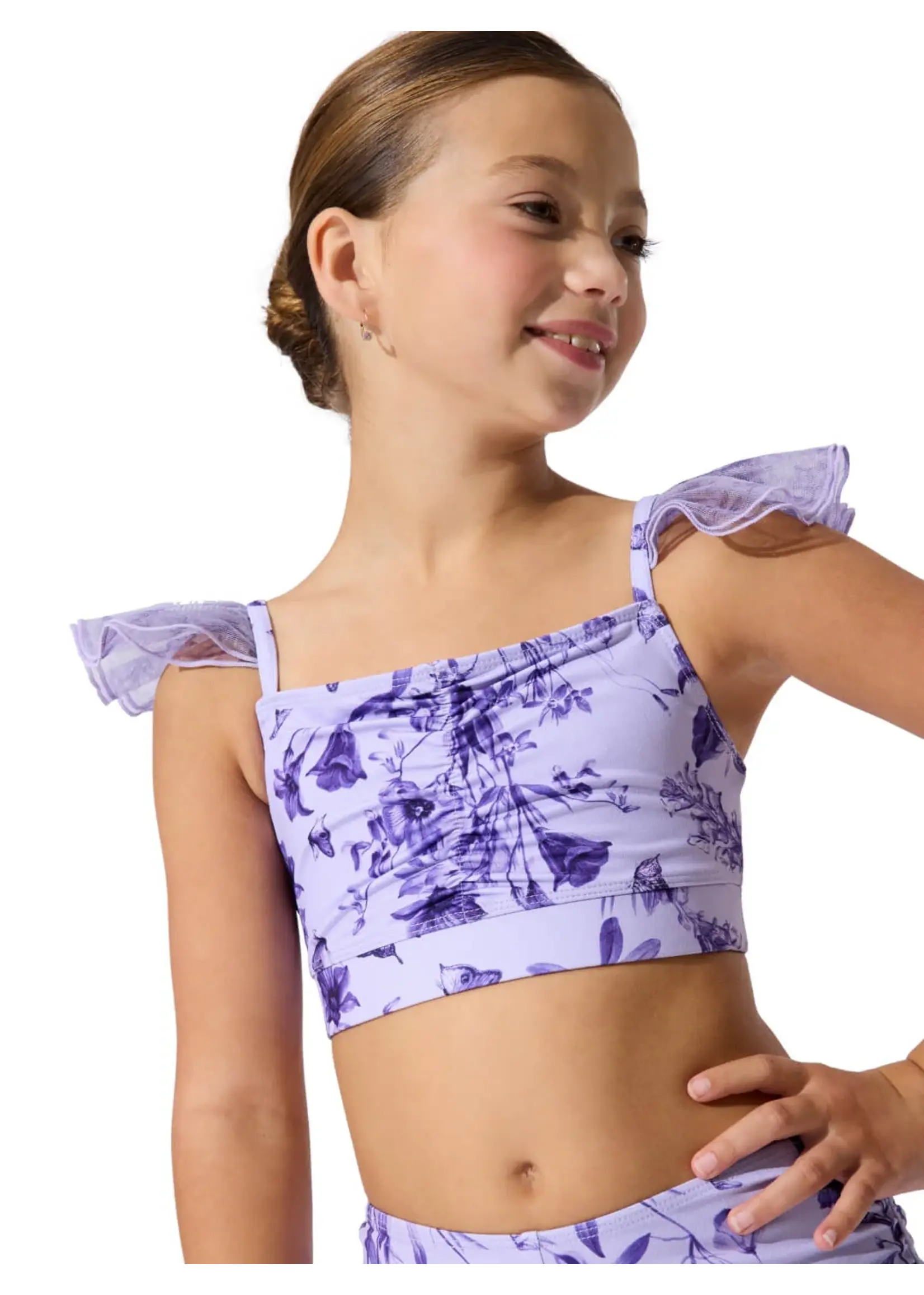 CAPEZIO & BUNHEADS AF12647C FAIRY TOILE FLUTTER CAMISOLE BRA TOP