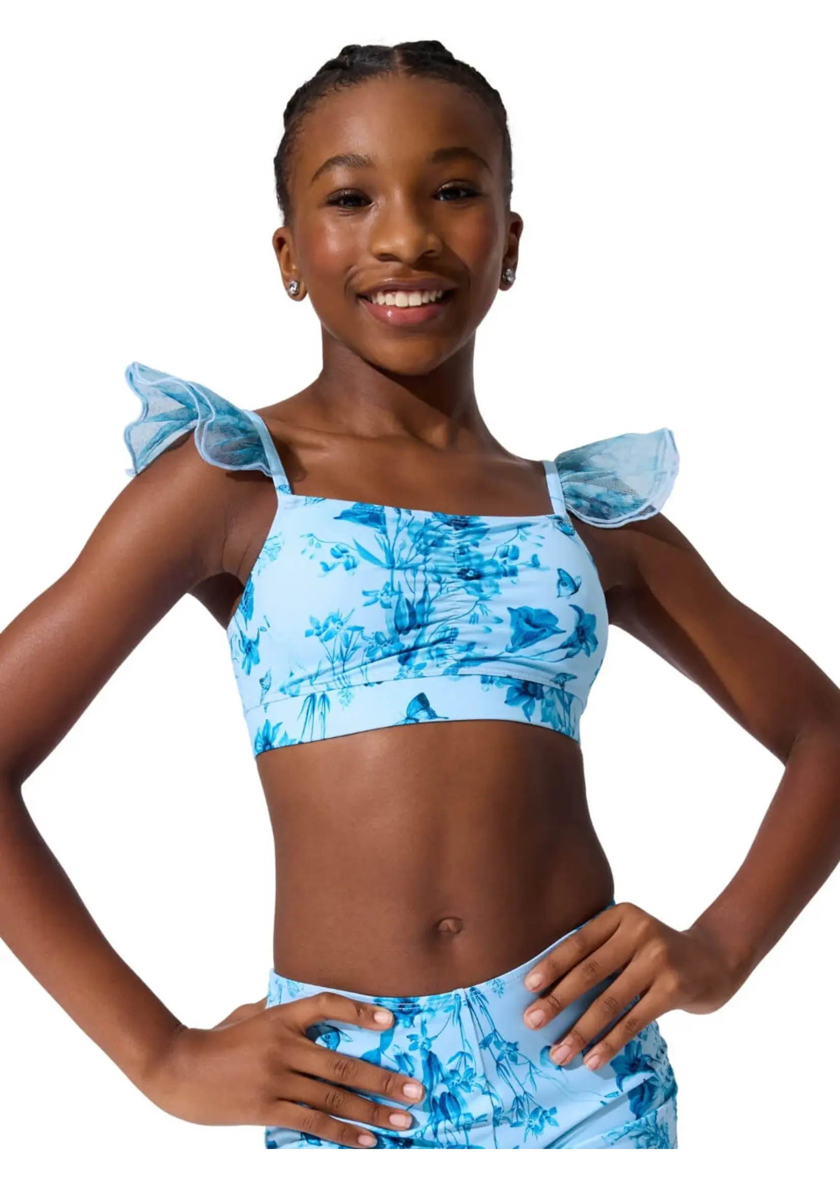 CAPEZIO & BUNHEADS AF12647C FAIRY TOILE FLUTTER CAMISOLE BRA TOP