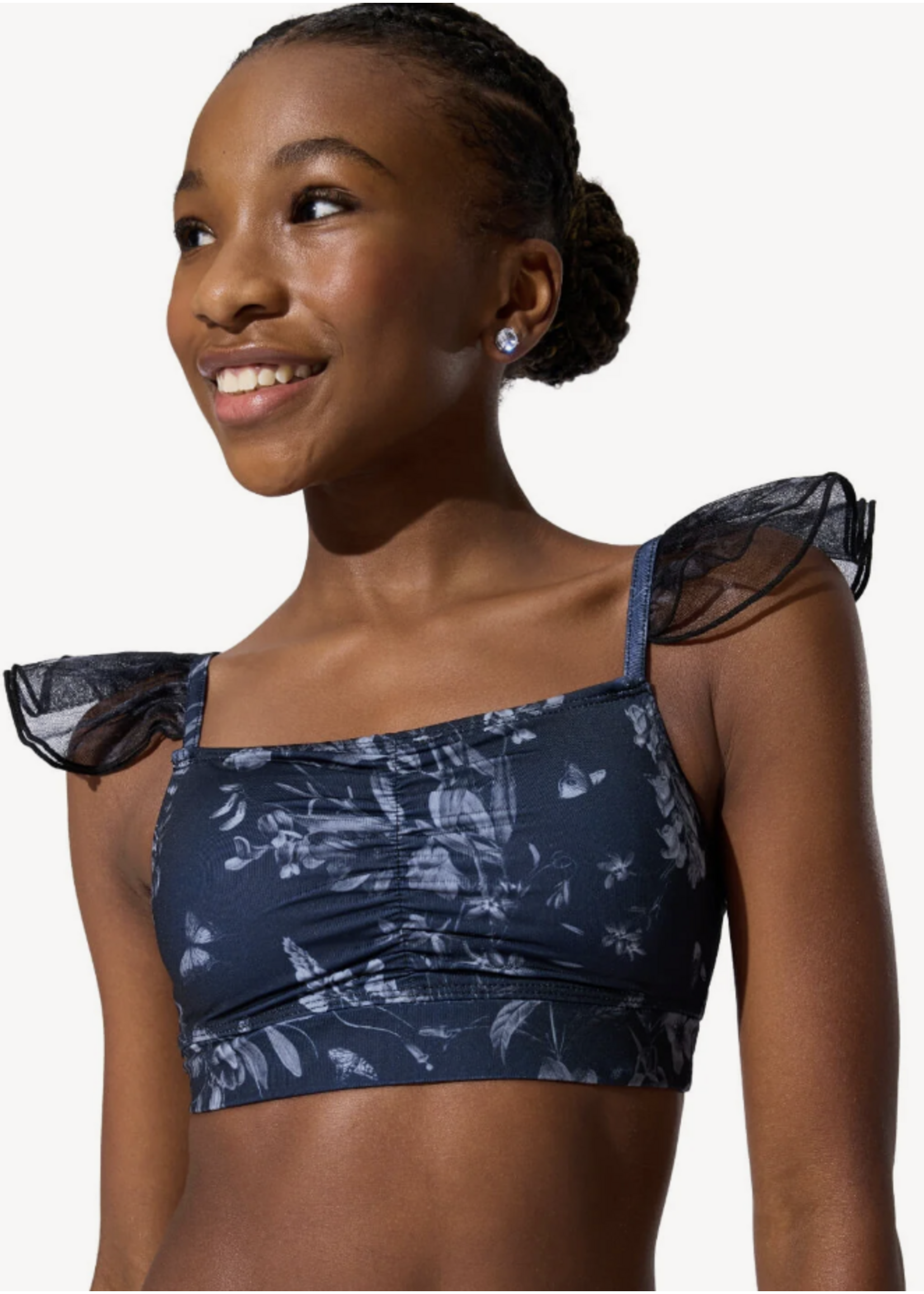 CAPEZIO & BUNHEADS AF12647C FAIRY TOILE FLUTTER CAMISOLE BRA TOP