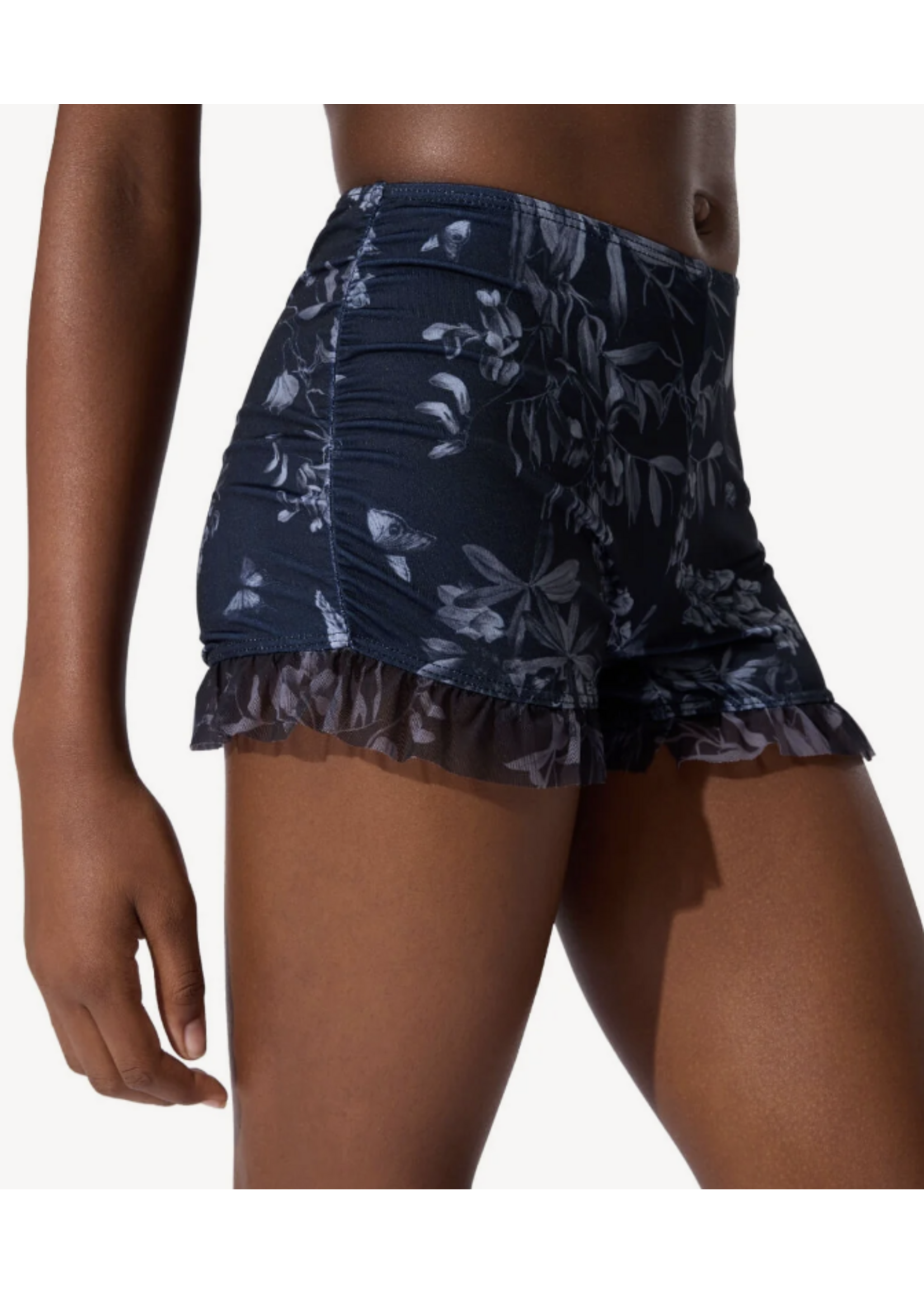 CAPEZIO & BUNHEADS AF12648C FAIRY TOILE FOREST HIGH WAISTED RUFFLE SHORT