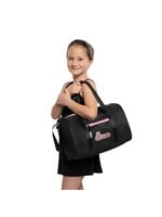 HORIZON DANCE 5554 HAZEL SEQUIN DANCE PINK TRIMMED DUFFEL BAG 14X8X9