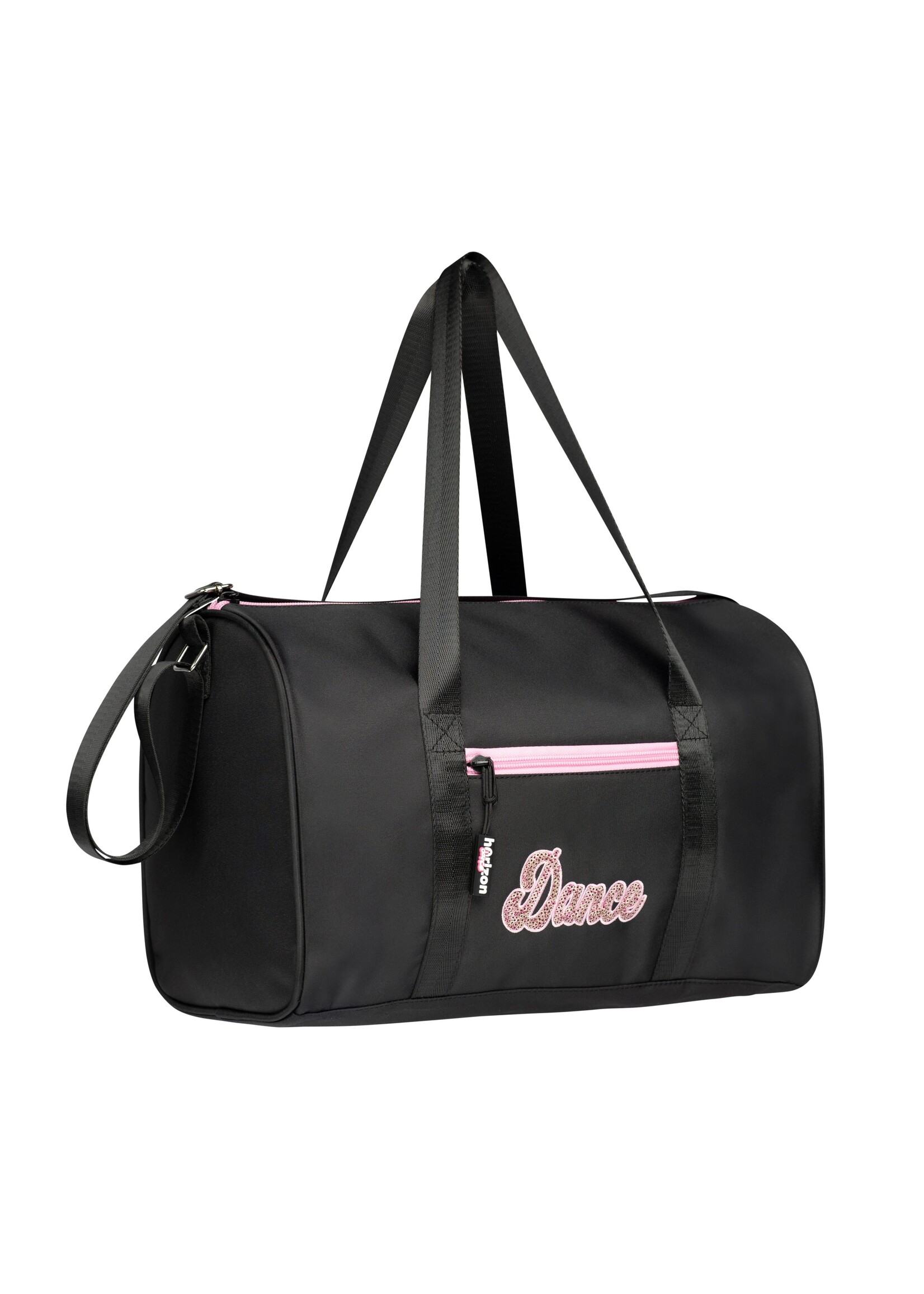 HORIZON DANCE 5554 HAZEL SEQUIN DANCE PINK TRIMMED DUFFEL BAG 14X8X9