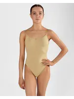 ENERGETIKS AB18  SKIN TONE LEOTARD WITH REMOVABLE CUPS & CLEAR STRAPS