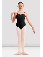 BLOCH & MIRELLA M70009C CHILD FLORAL EMBROIDERED DETAIL CROSS BACK STRAP CAMISOLE LEOTARD