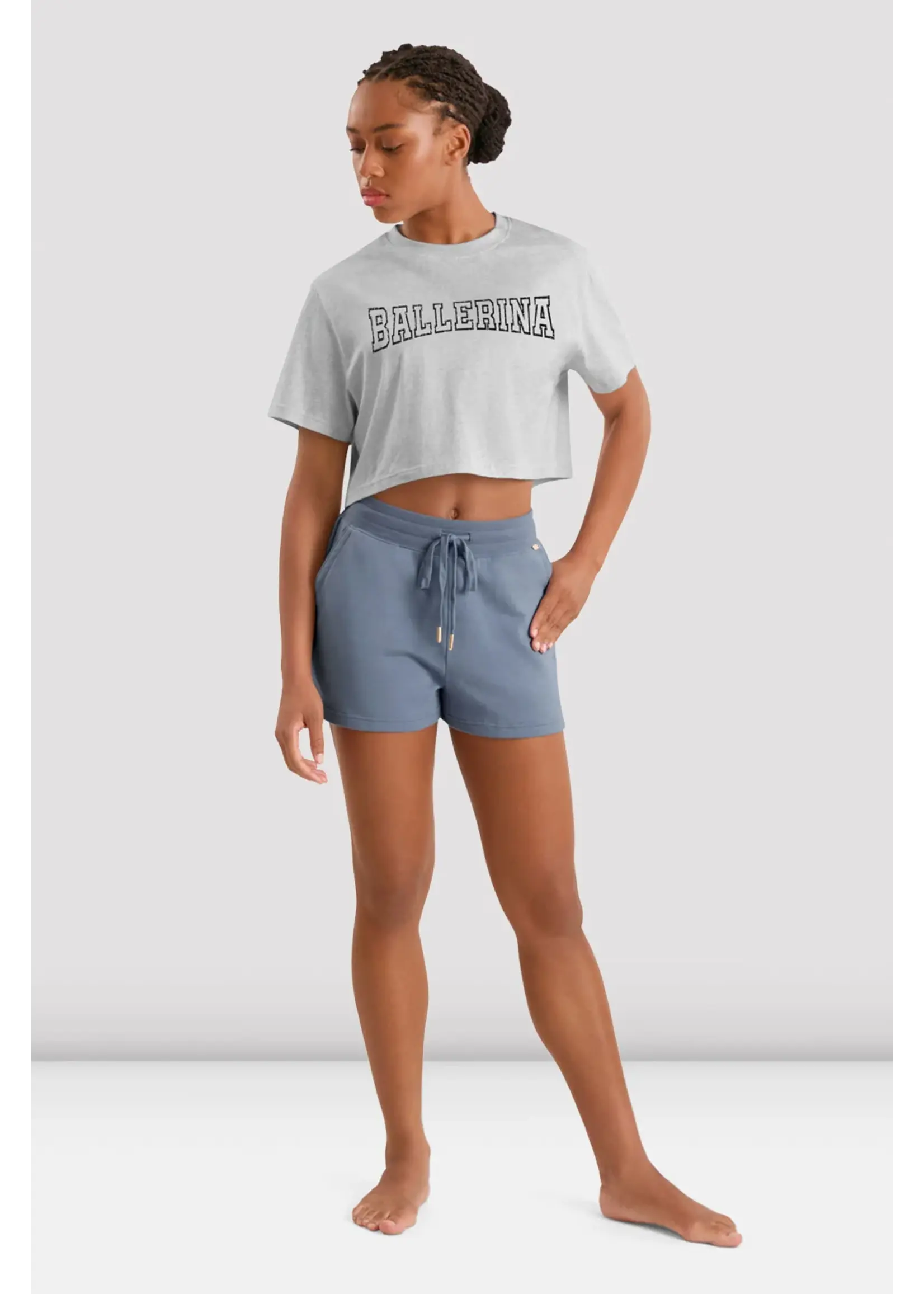 BLOCH & MIRELLA M30018L ADULT BALLERINA CROPPED T SHIRT