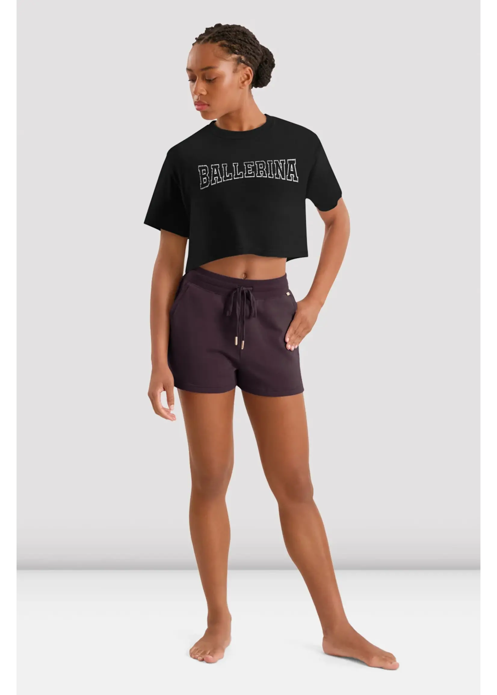 BLOCH & MIRELLA M30018L ADULT BALLERINA CROPPED T SHIRT