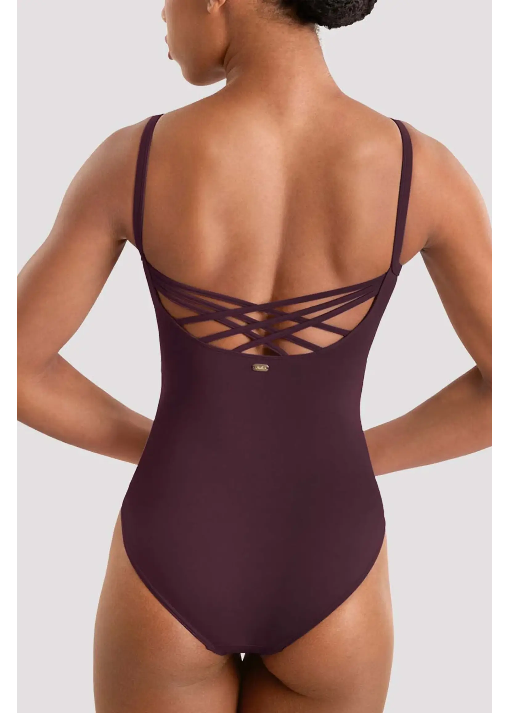 BLOCH & MIRELLA M70008LM ADULT FLORAL EMBROIDERED DETAIL CAMISOLE LEOTARD