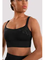 BLOCH & MIRELLA M30017L ADULT EMBROIDERED SCOOP NECK CAMISOLE CROP TOP