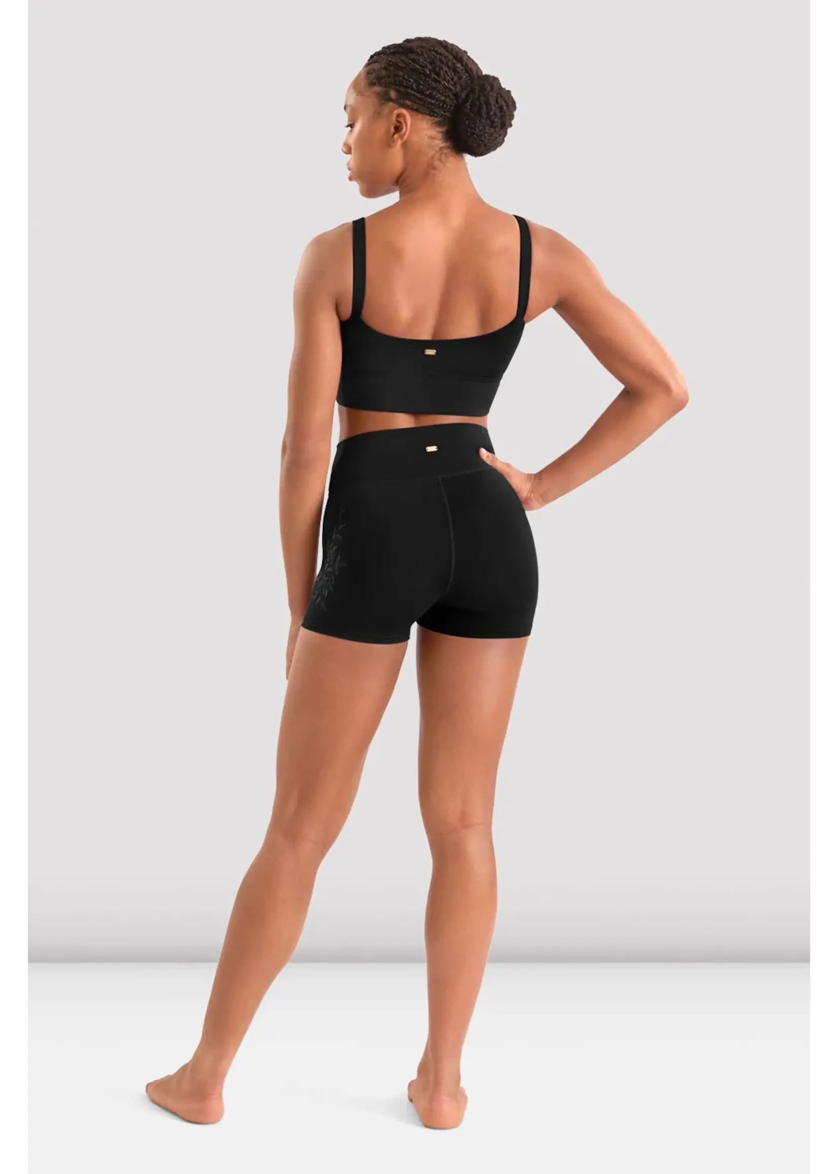BLOCH & MIRELLA M30017L ADULT EMBROIDERED SCOOP NECK CAMISOLE CROP TOP