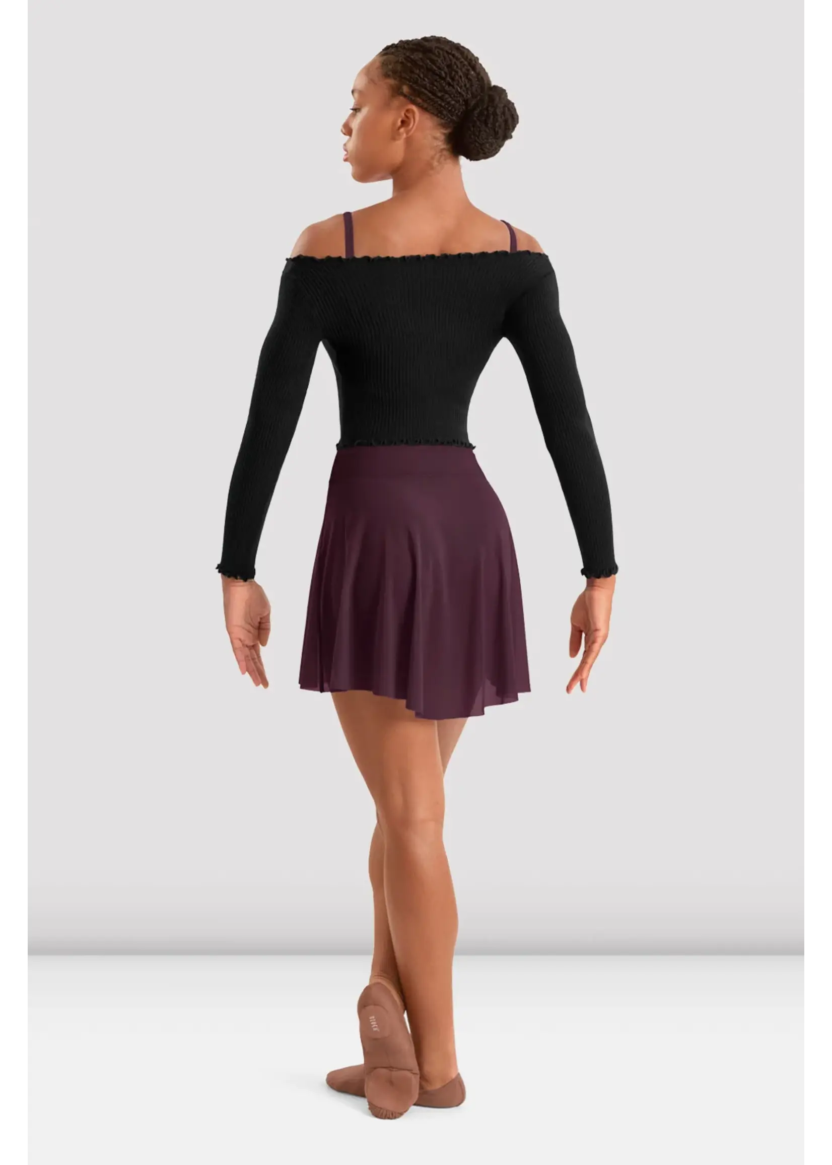 BLOCH & MIRELLA MS10005 ADULT MESH HIGH LOW PULL ON SKIRT