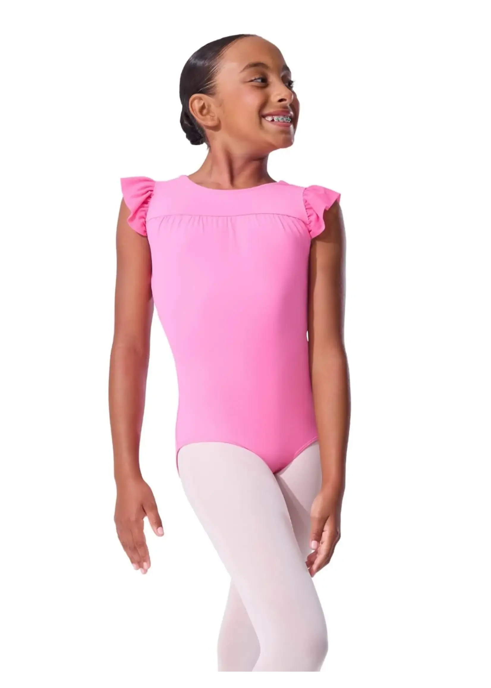 CAPEZIO & BUNHEADS ACB103C LITTLE HEARTS RUFFLE SLEEVE LEOTARD