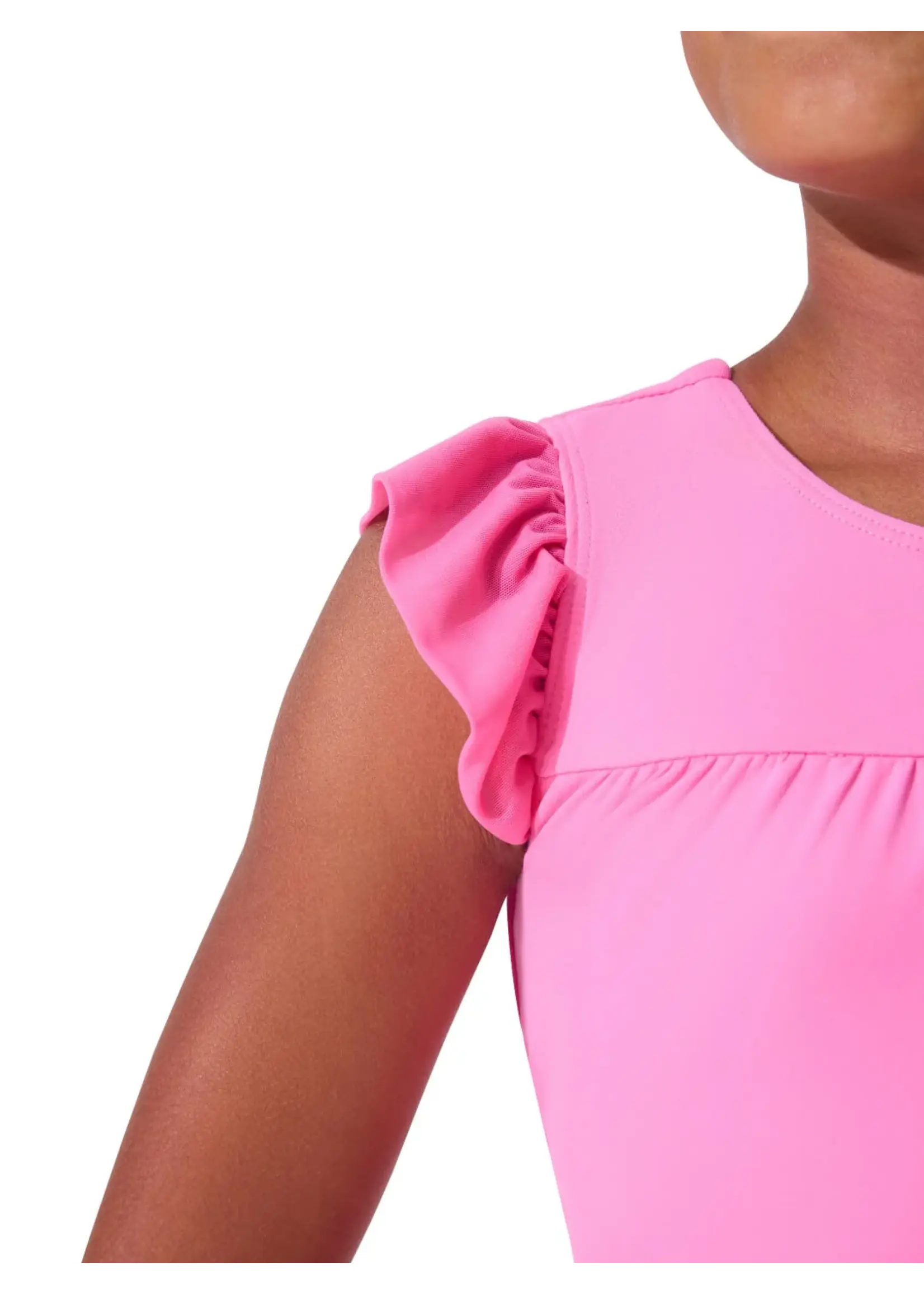 CAPEZIO & BUNHEADS ACB103C LITTLE HEARTS RUFFLE SLEEVE LEOTARD