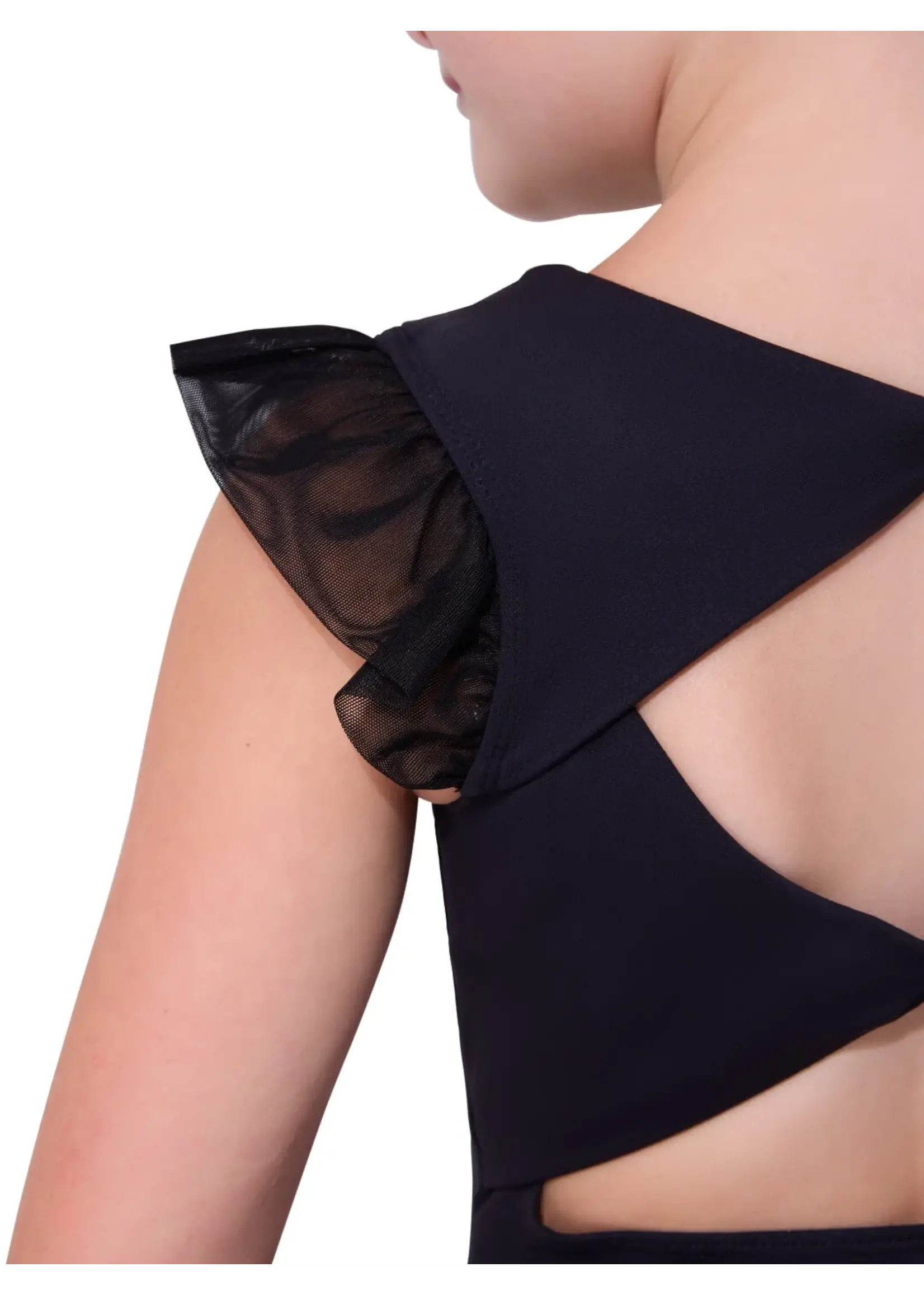 CAPEZIO & BUNHEADS ACB103C LITTLE HEARTS RUFFLE SLEEVE LEOTARD