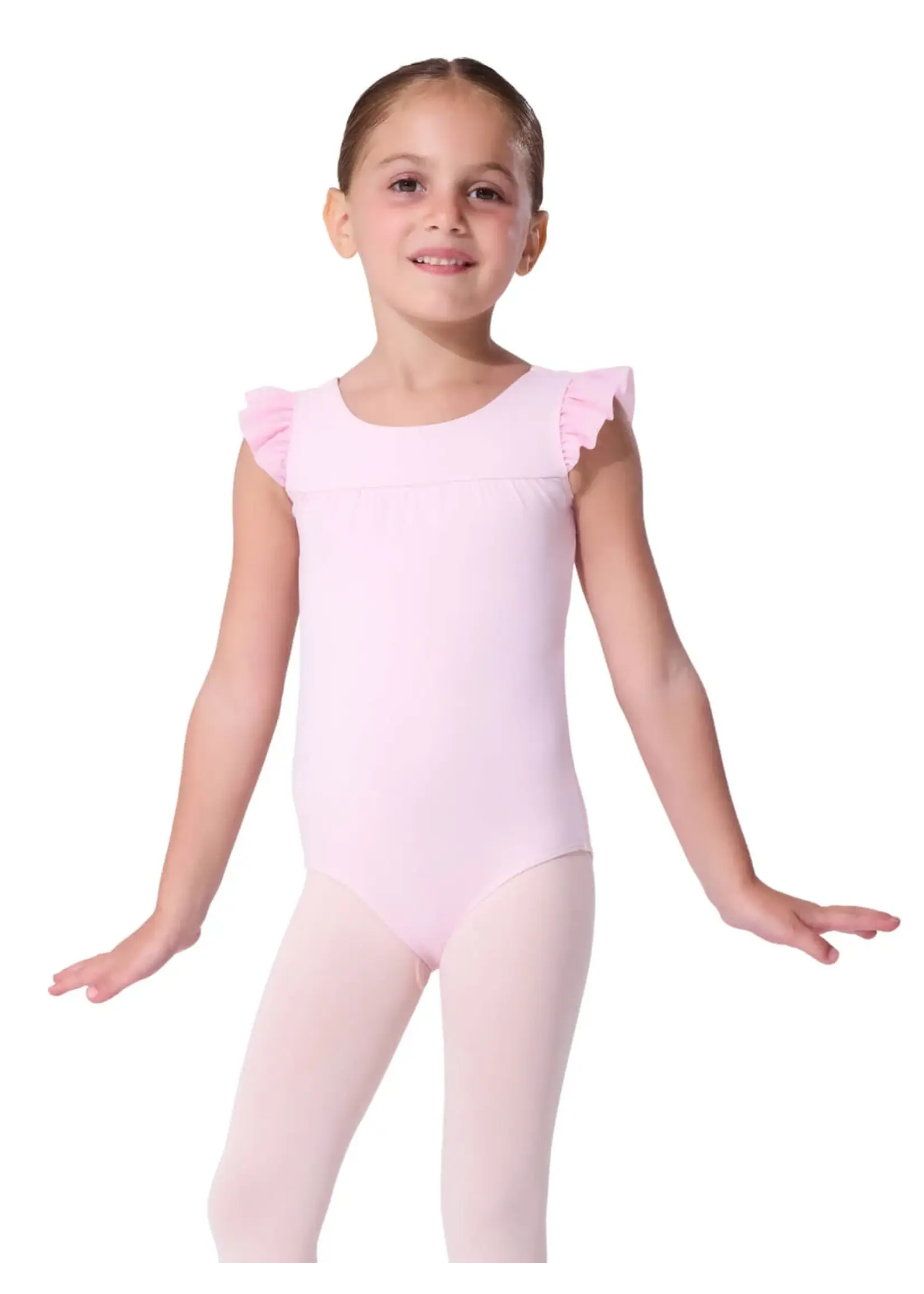 CAPEZIO & BUNHEADS ACB103C LITTLE HEARTS RUFFLE SLEEVE LEOTARD