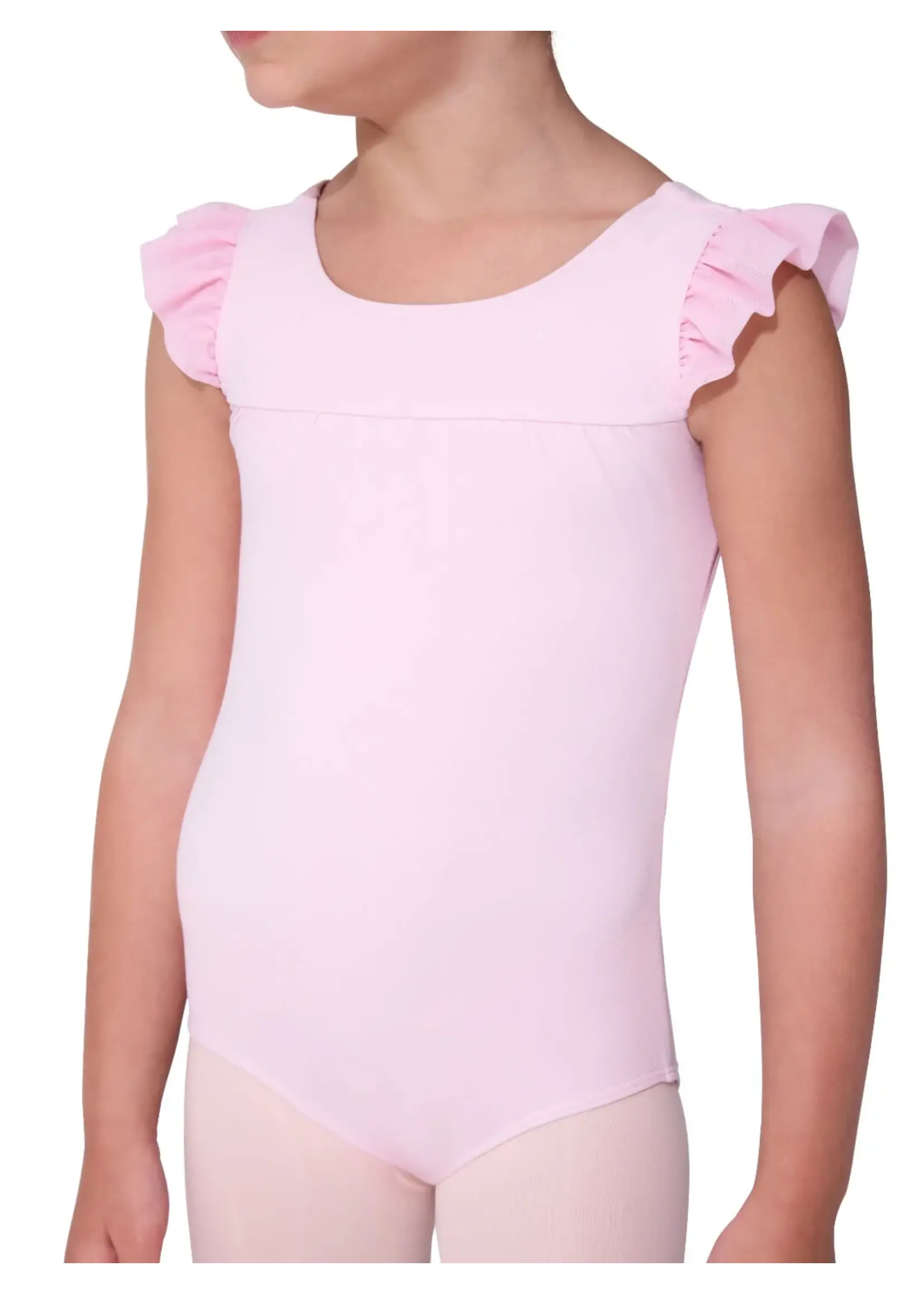 CAPEZIO & BUNHEADS ACB103C LITTLE HEARTS RUFFLE SLEEVE LEOTARD