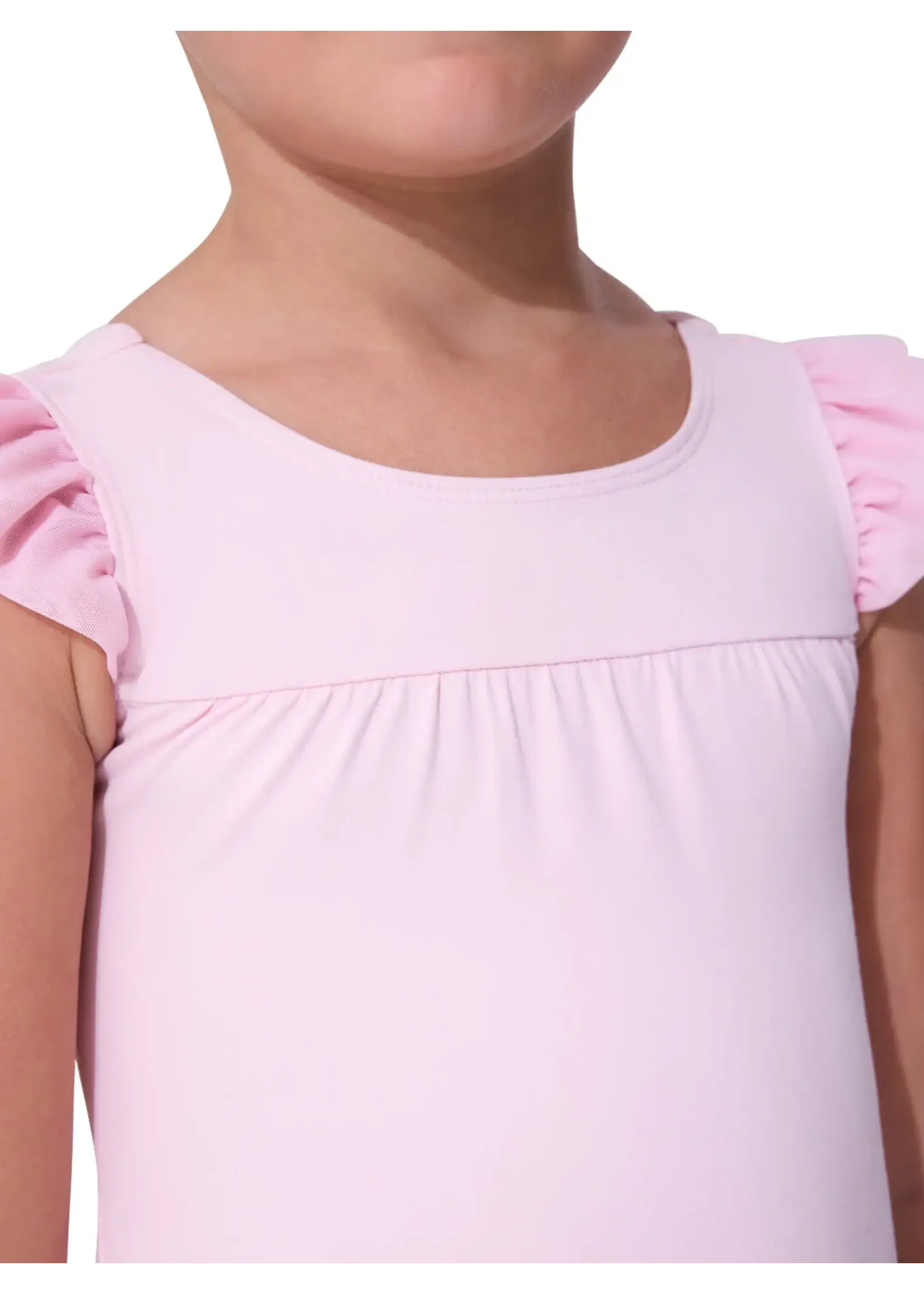 CAPEZIO & BUNHEADS ACB103C LITTLE HEARTS RUFFLE SLEEVE LEOTARD