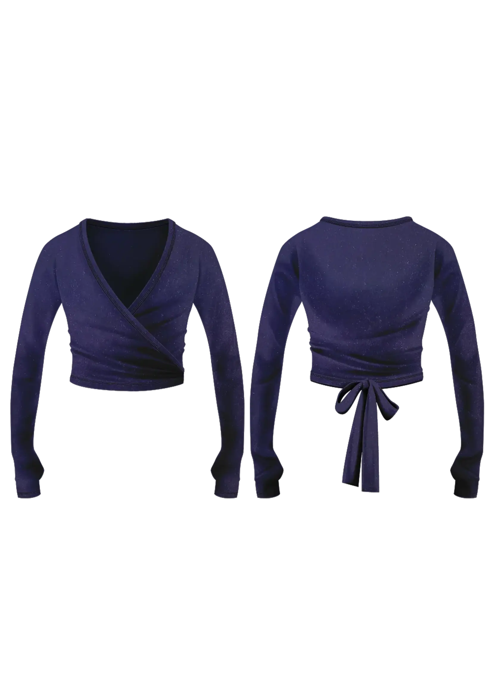 DANSE DE PARIS C0001 VELVET VELOUR PATTERNED L/S CROSSOVER WRAP