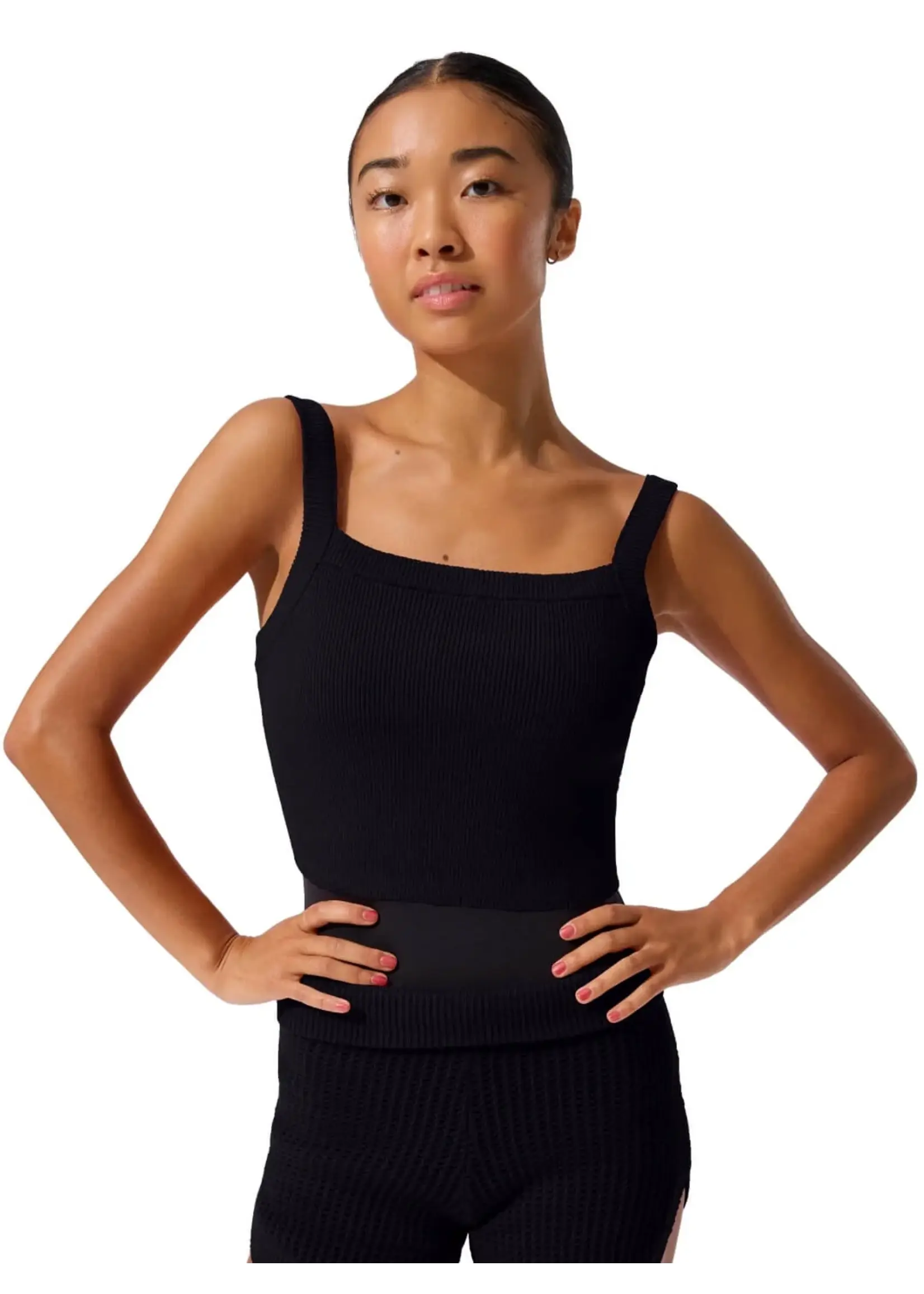 CAPEZIO & BUNHEADS ACK11010W MISE-EN-SCENE GERWIG TANK SWEATER TOP