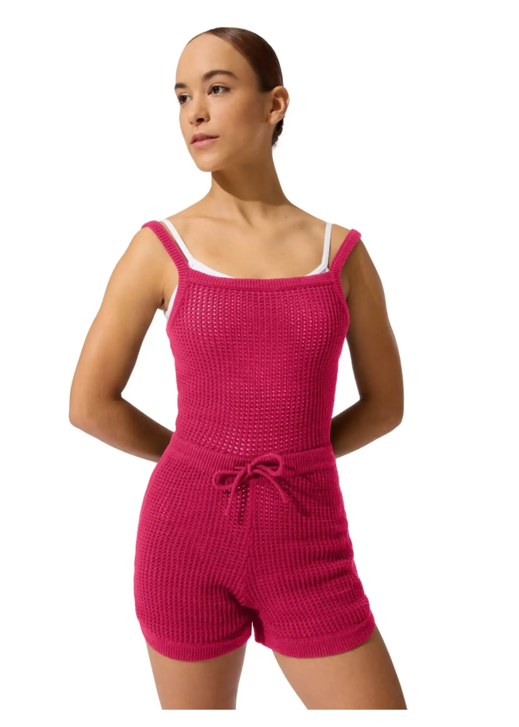 CAPEZIO & BUNHEADS ACK11011W MISE-EN-SCENE BURTON POINTELLE STITCH JUMPER