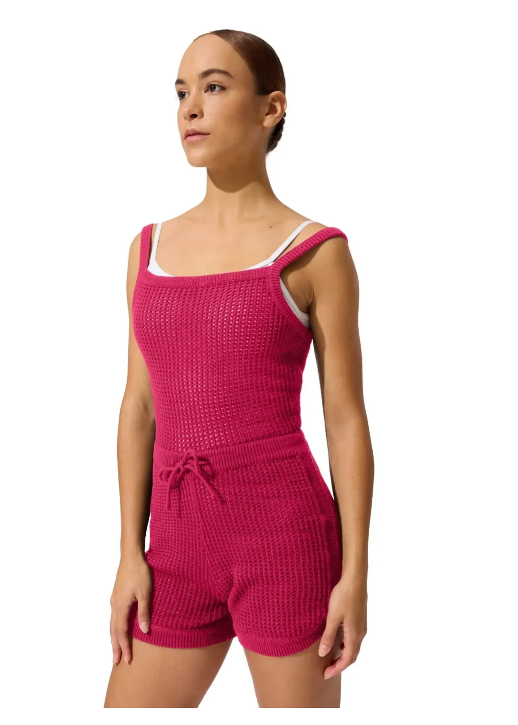 CAPEZIO & BUNHEADS ACK11011W MISE-EN-SCENE BURTON POINTELLE STITCH JUMPER