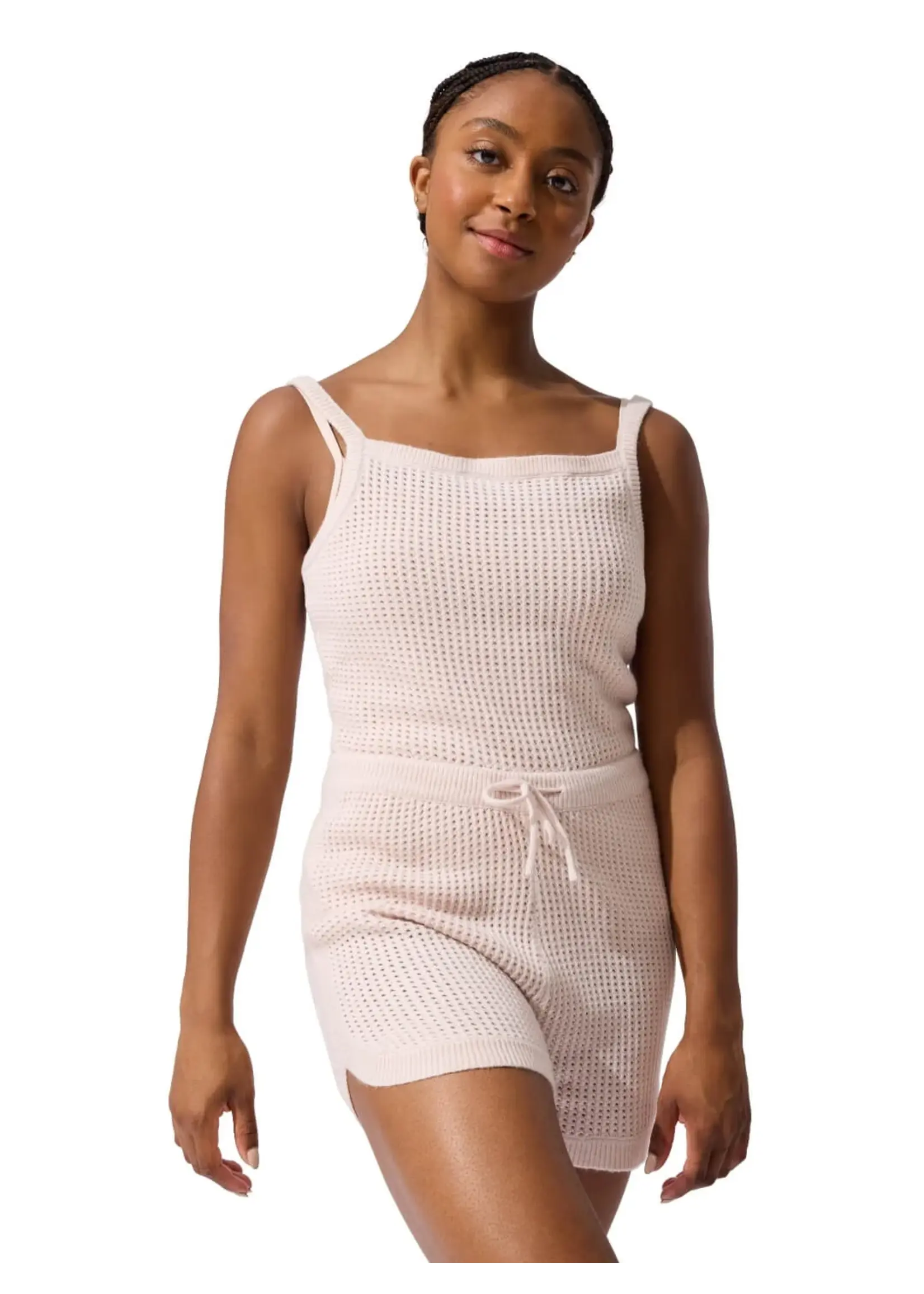 CAPEZIO & BUNHEADS ACK11011W MISE-EN-SCENE BURTON POINTELLE STITCH JUMPER