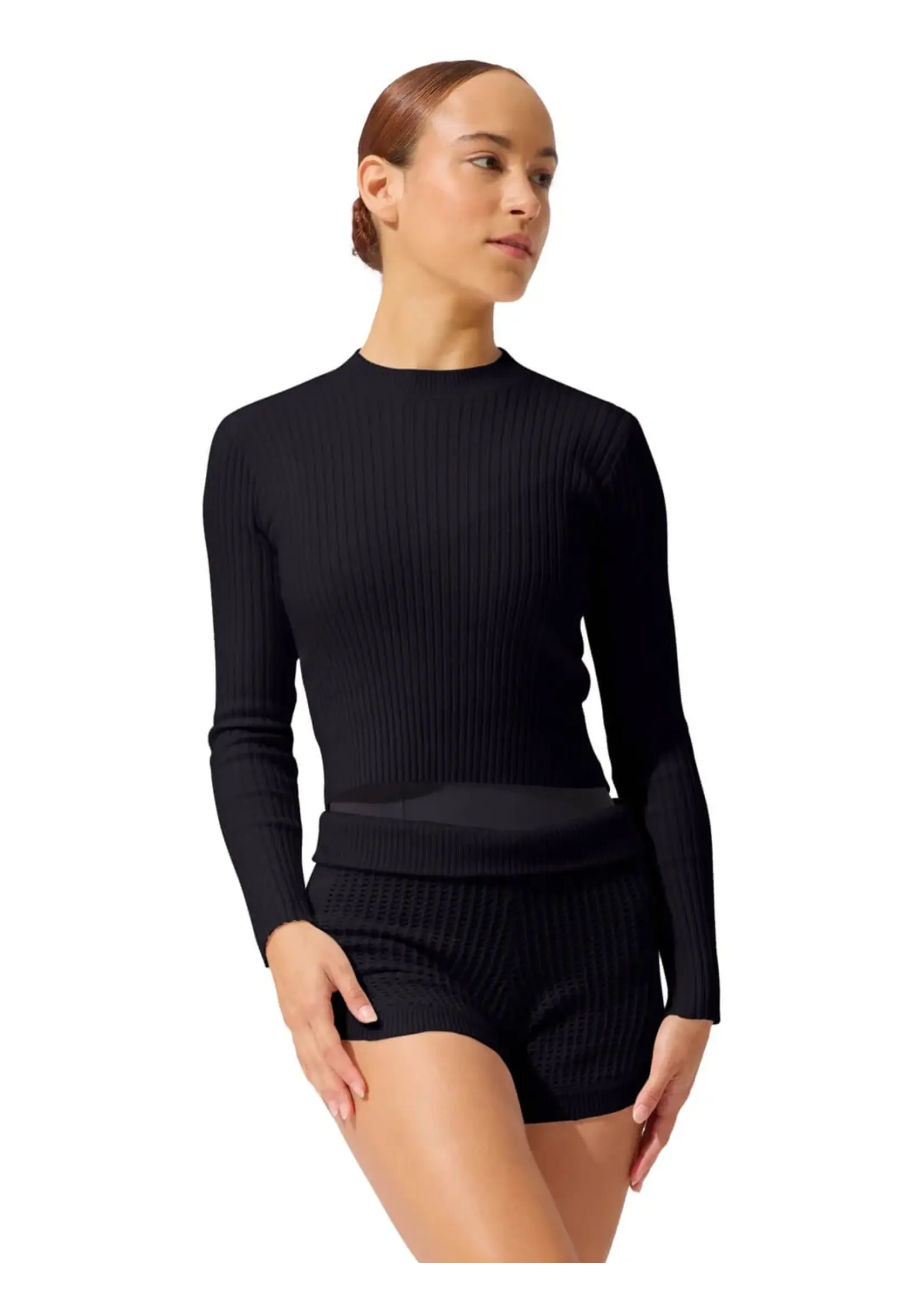 CAPEZIO & BUNHEADS ACK11012W MISE-EN-SCENE COPPOLA LONG SLEEVE SWEATER