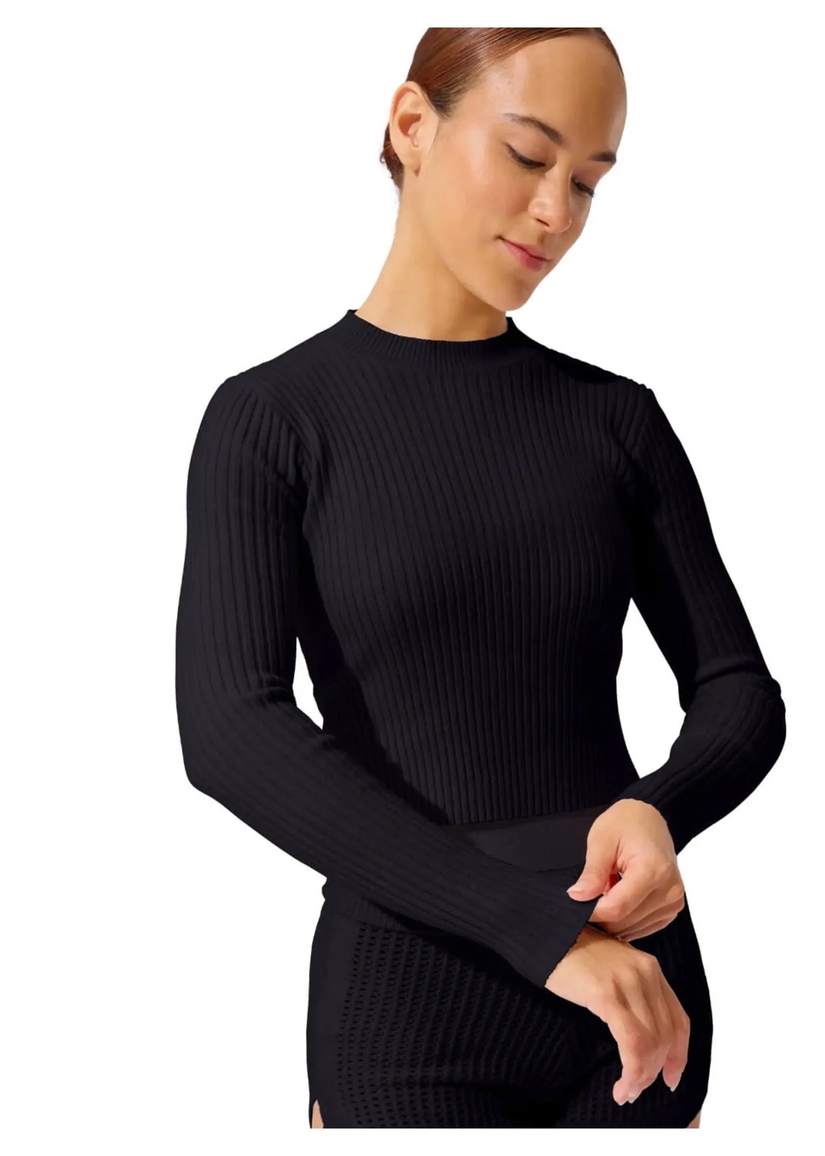 CAPEZIO & BUNHEADS ACK11012W MISE-EN-SCENE COPPOLA LONG SLEEVE SWEATER