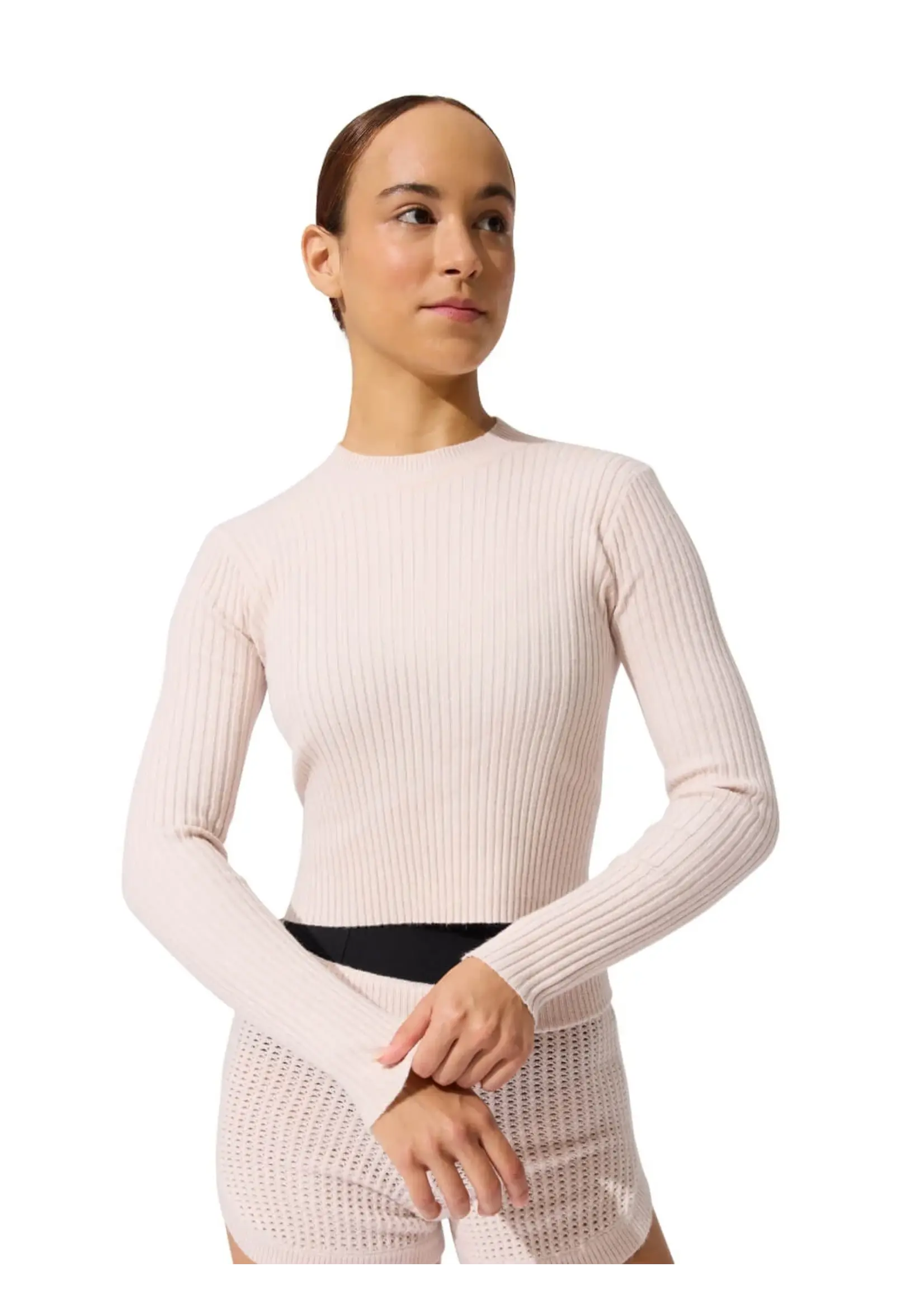 CAPEZIO & BUNHEADS ACK11012W MISE-EN-SCENE COPPOLA LONG SLEEVE SWEATER