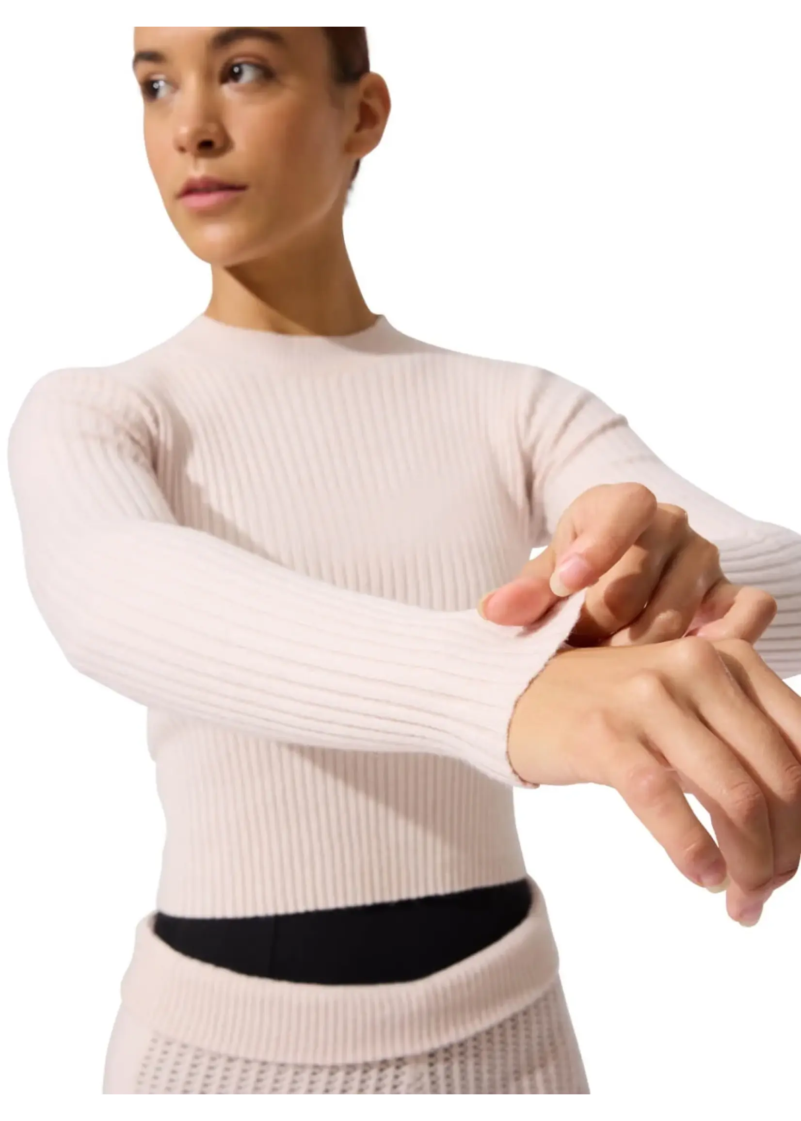 CAPEZIO & BUNHEADS ACK11012W MISE-EN-SCENE COPPOLA LONG SLEEVE SWEATER