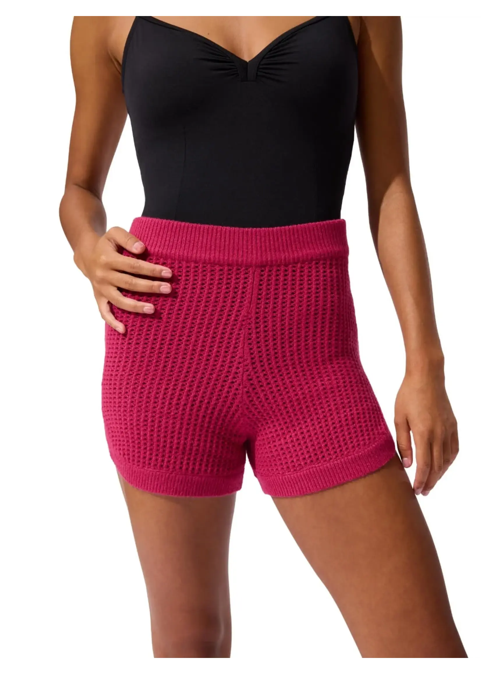 CAPEZIO & BUNHEADS ACK11014W MISE-EN-SCENE ANDERSON POINTELLE STITCH SHORT