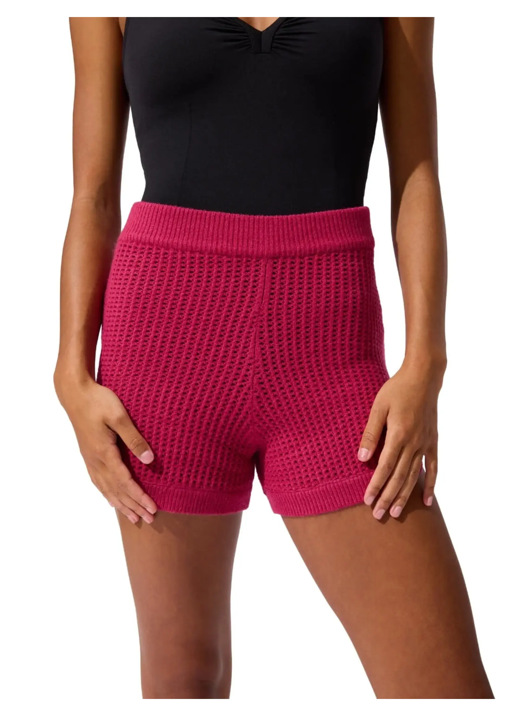 CAPEZIO & BUNHEADS ACK11014W MISE-EN-SCENE ANDERSON POINTELLE STITCH SHORT
