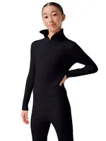 CAPEZIO & BUNHEADS ACK11015W MISE-EN-SCENE LYNCH QUARTER ZIP SHAWL COLLAR SWEATER