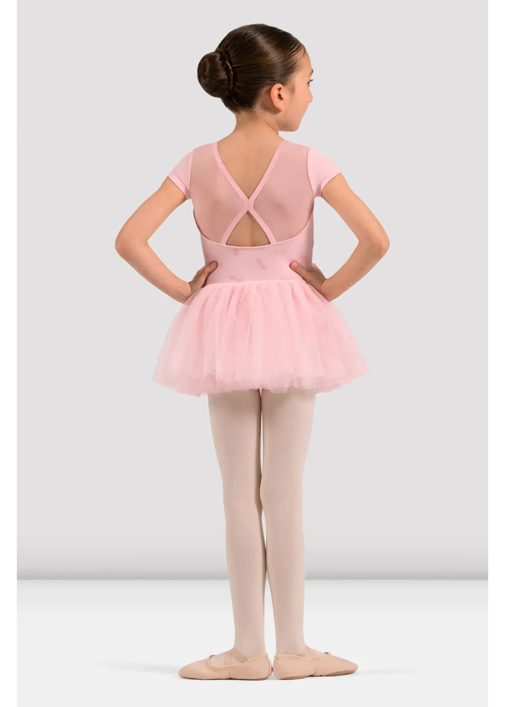 BLOCH & MIRELLA CL20012 NORA SWEETHEART GATHERED NECKLINE FLOCKED CAP SLEEVE TUTU LEOTARD