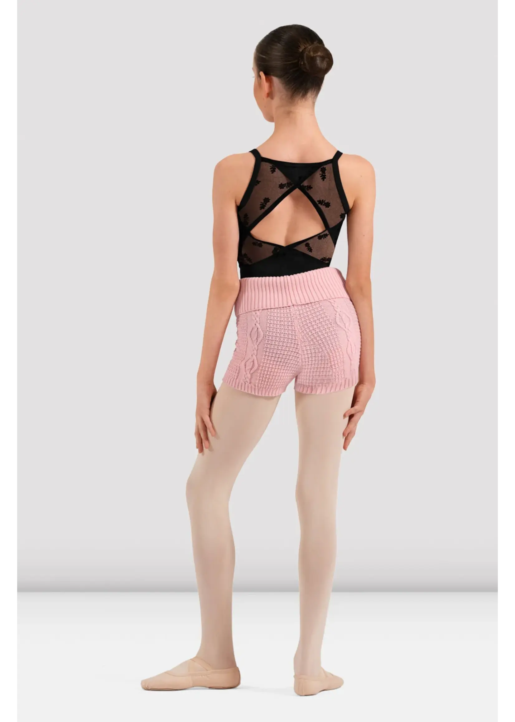 BLOCH & MIRELLA CR90018 MAYA ROLL OVER WAISTBAND CABLE KNIT SHORTS