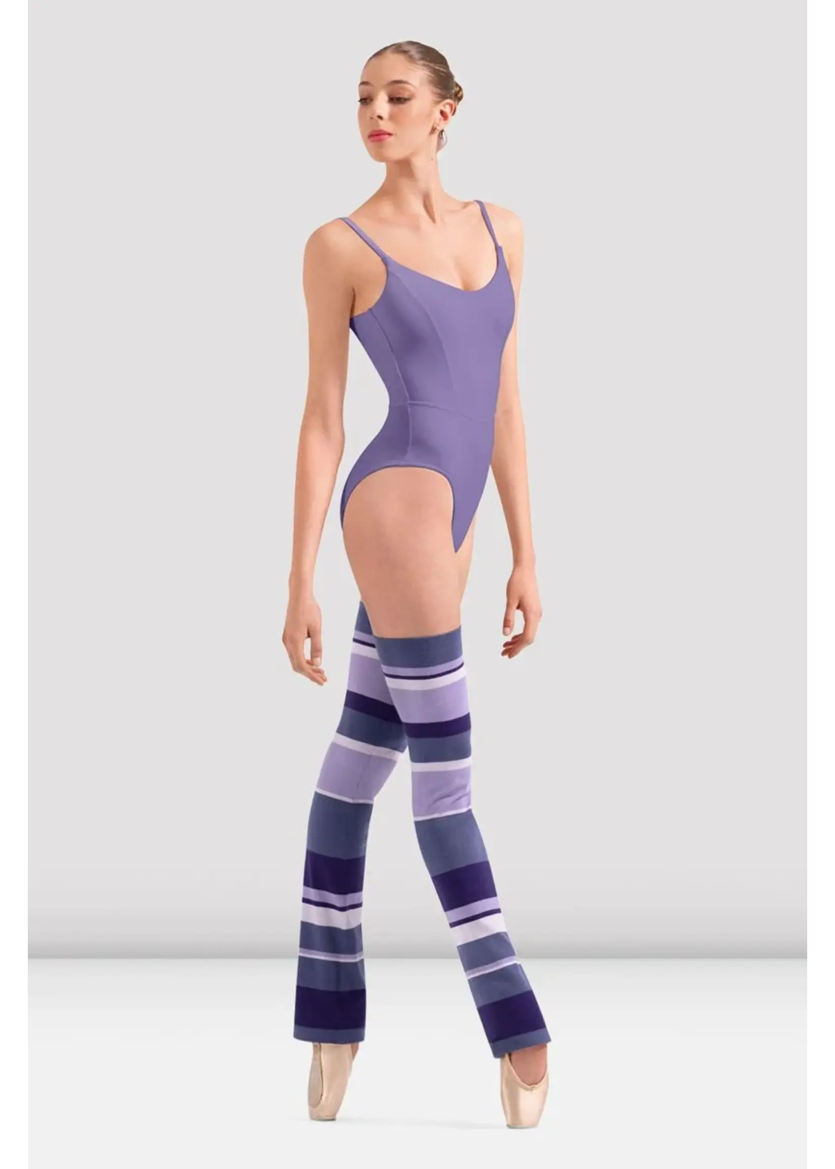 BLOCH & MIRELLA W11007 STRIPED LONG FLARED LEG WARMER