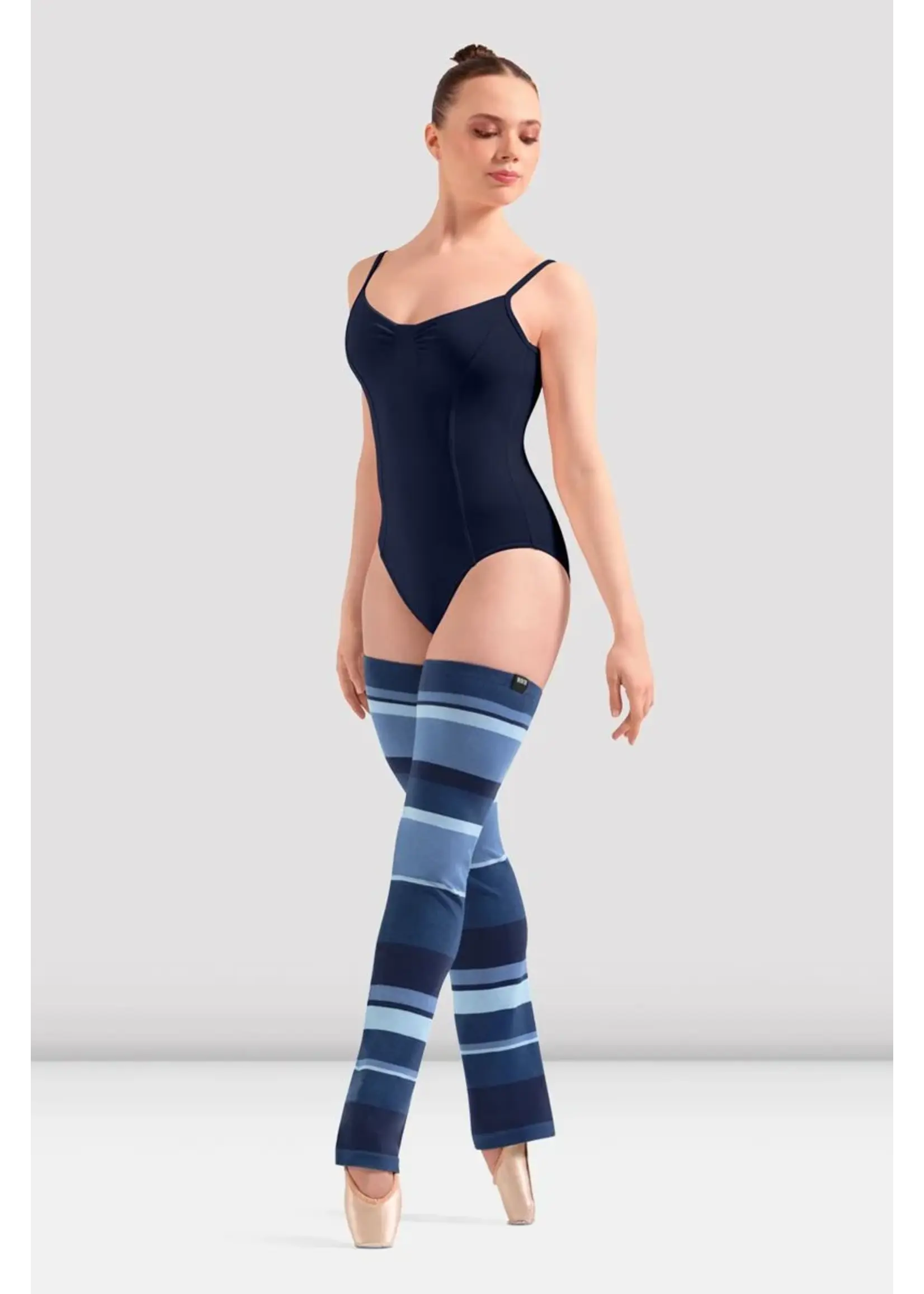 BLOCH & MIRELLA W11007 STRIPED LONG FLARED LEG WARMER