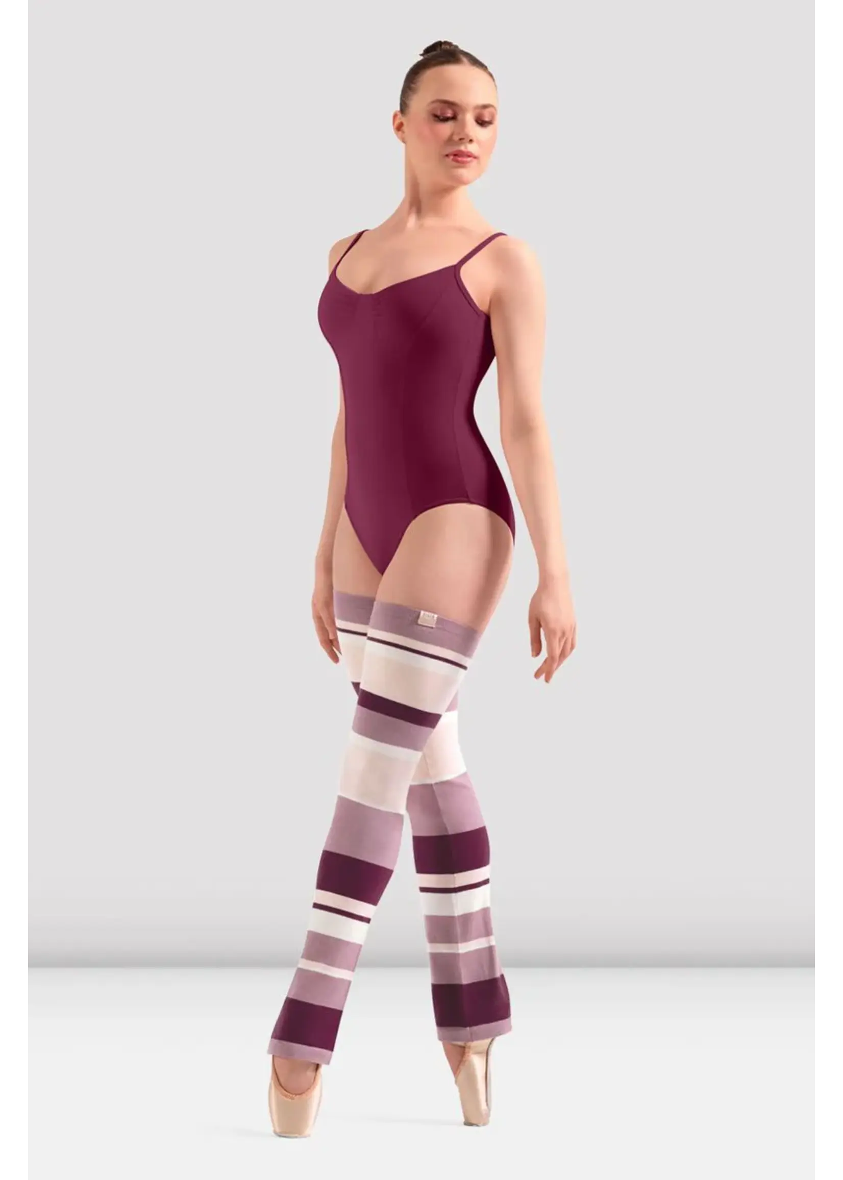 BLOCH & MIRELLA W11007 STRIPED LONG FLARED LEG WARMER